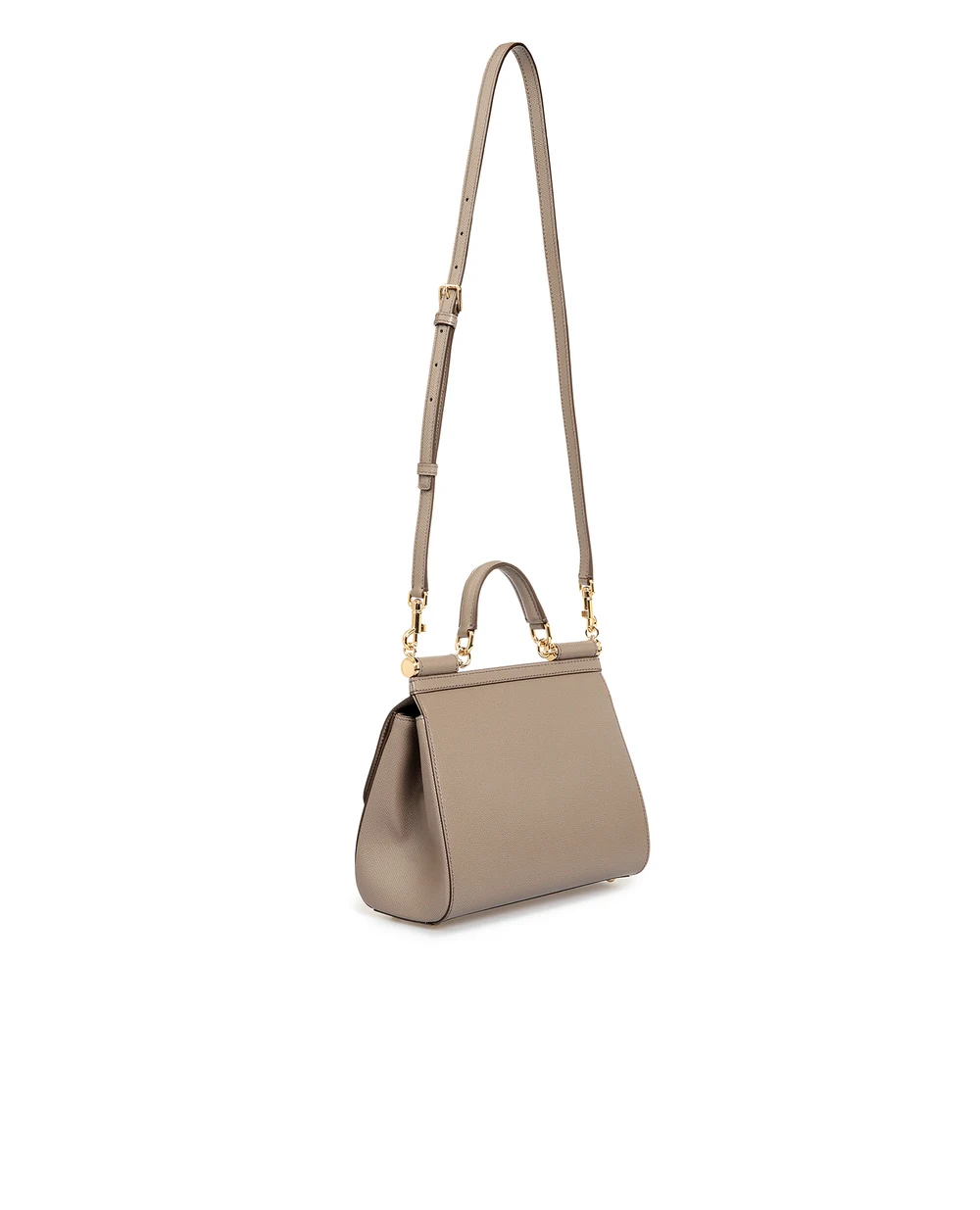 Кожаная сумка Sicily Large Dolce&Gabbana BB6002-A1001, серый цвет • Купить в интернет-магазине Kameron