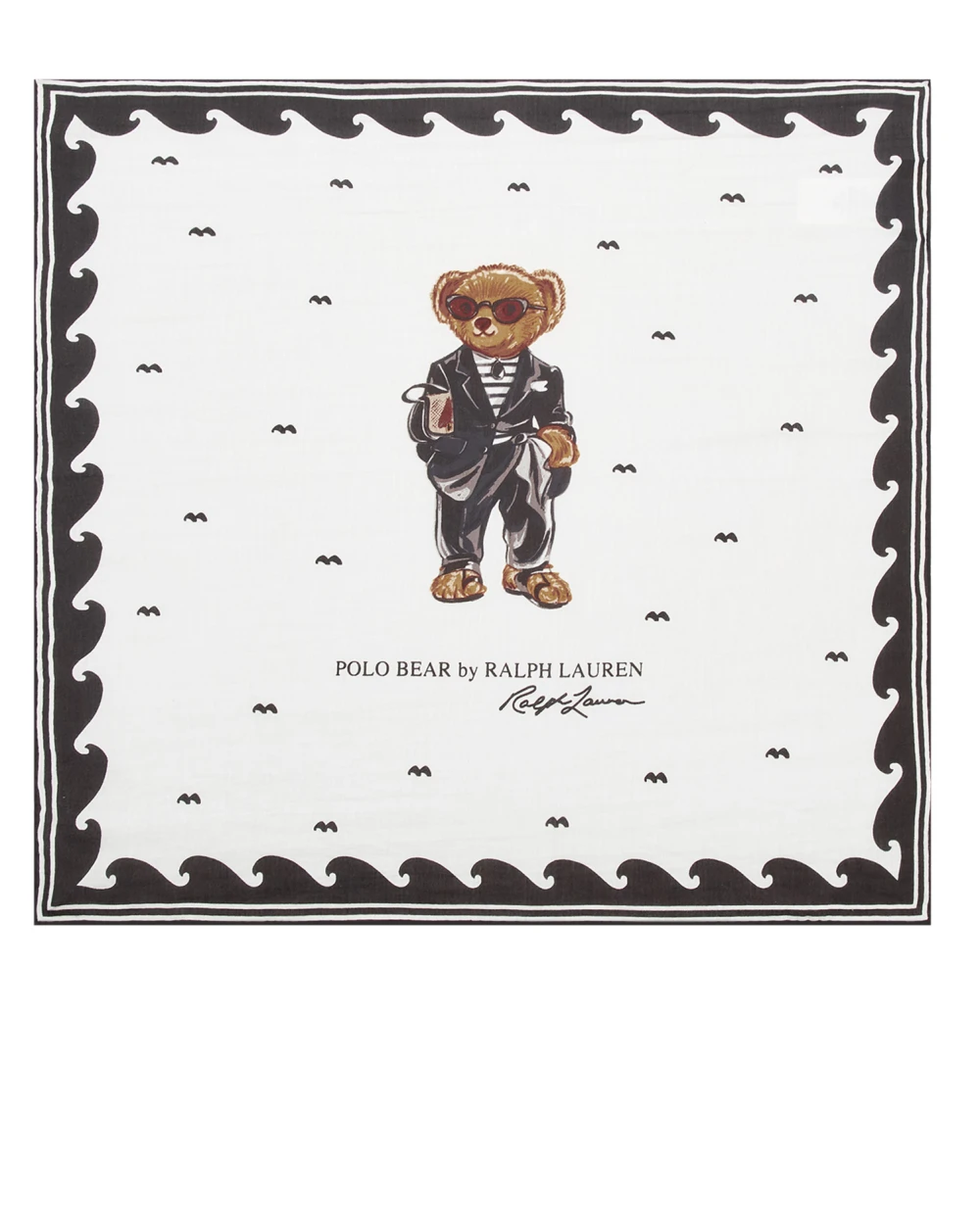 Платок Polo Bear Polo Ralph Lauren 455918250001, белый цвет • Купить в интернет-магазине Kameron
