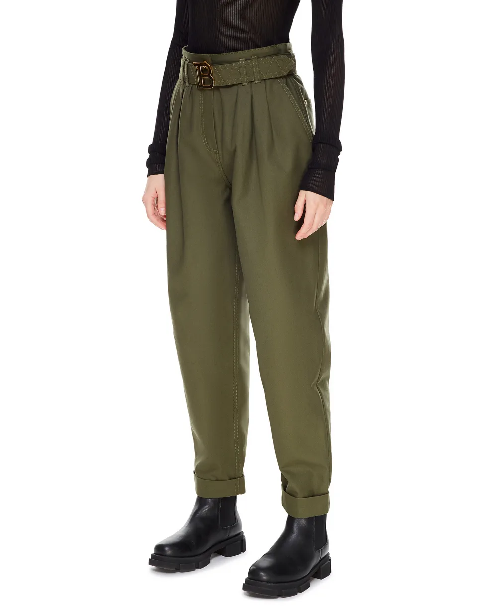 Брюки Balmain WF0MH021D152, зеленый цвет • Купить в интернет-магазине Kameron