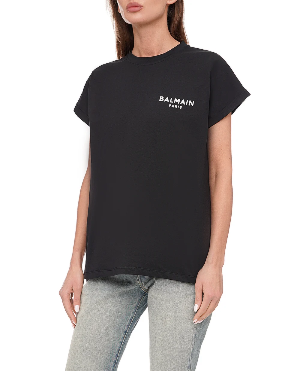 Футболка Balmain CF1EF010BB01, черный цвет • Купить в интернет-магазине Kameron
