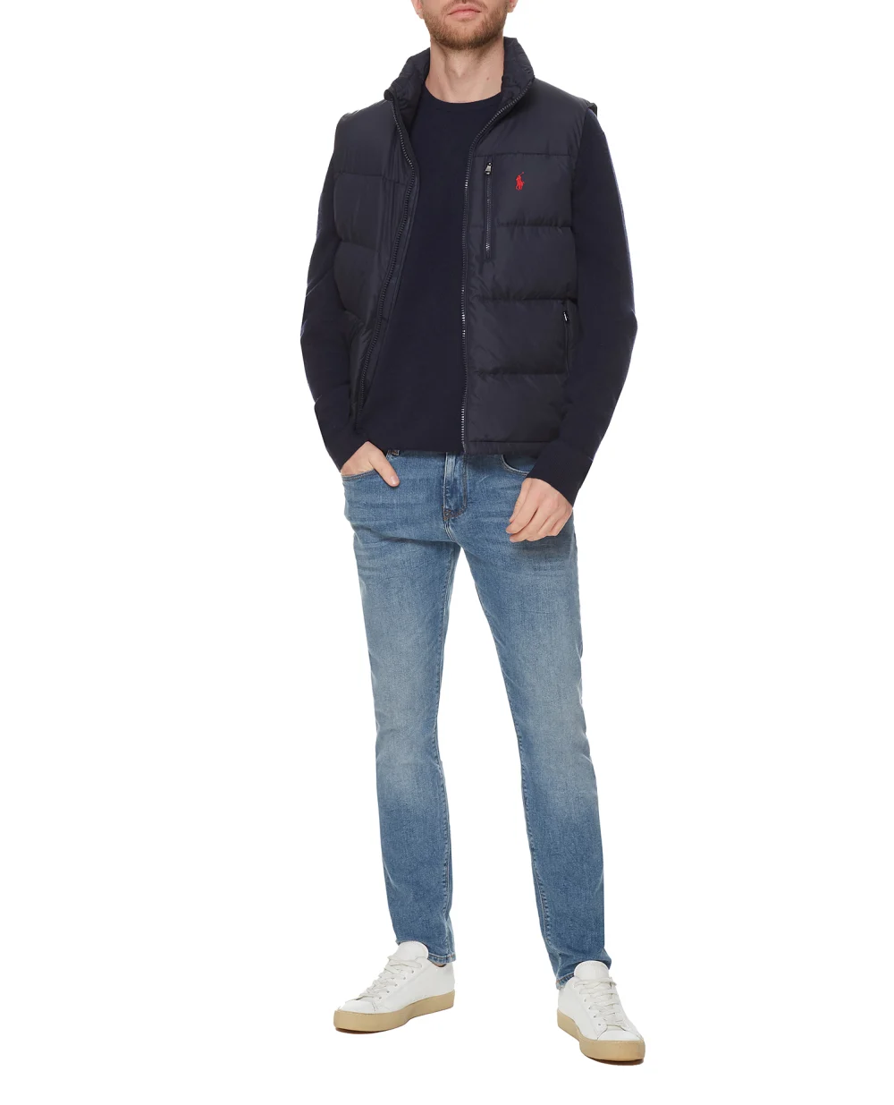 Пуховой жилет Polo Ralph Lauren 710825872002, синий цвет • Купить в интернет-магазине Kameron