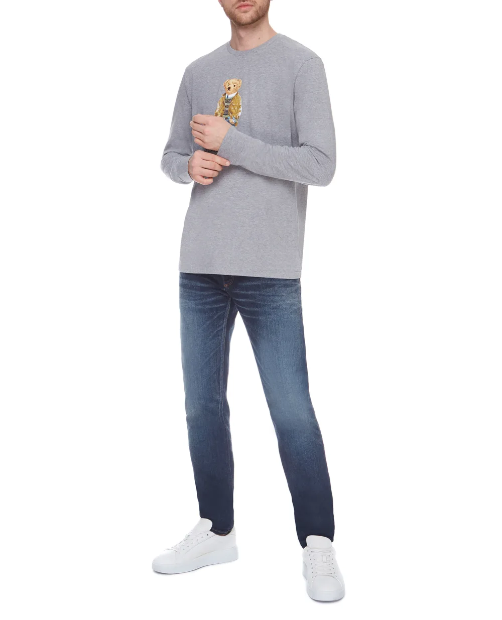 Лонгслив Polo Ralph Lauren 710828276003, серый цвет • Купить в интернет-магазине Kameron