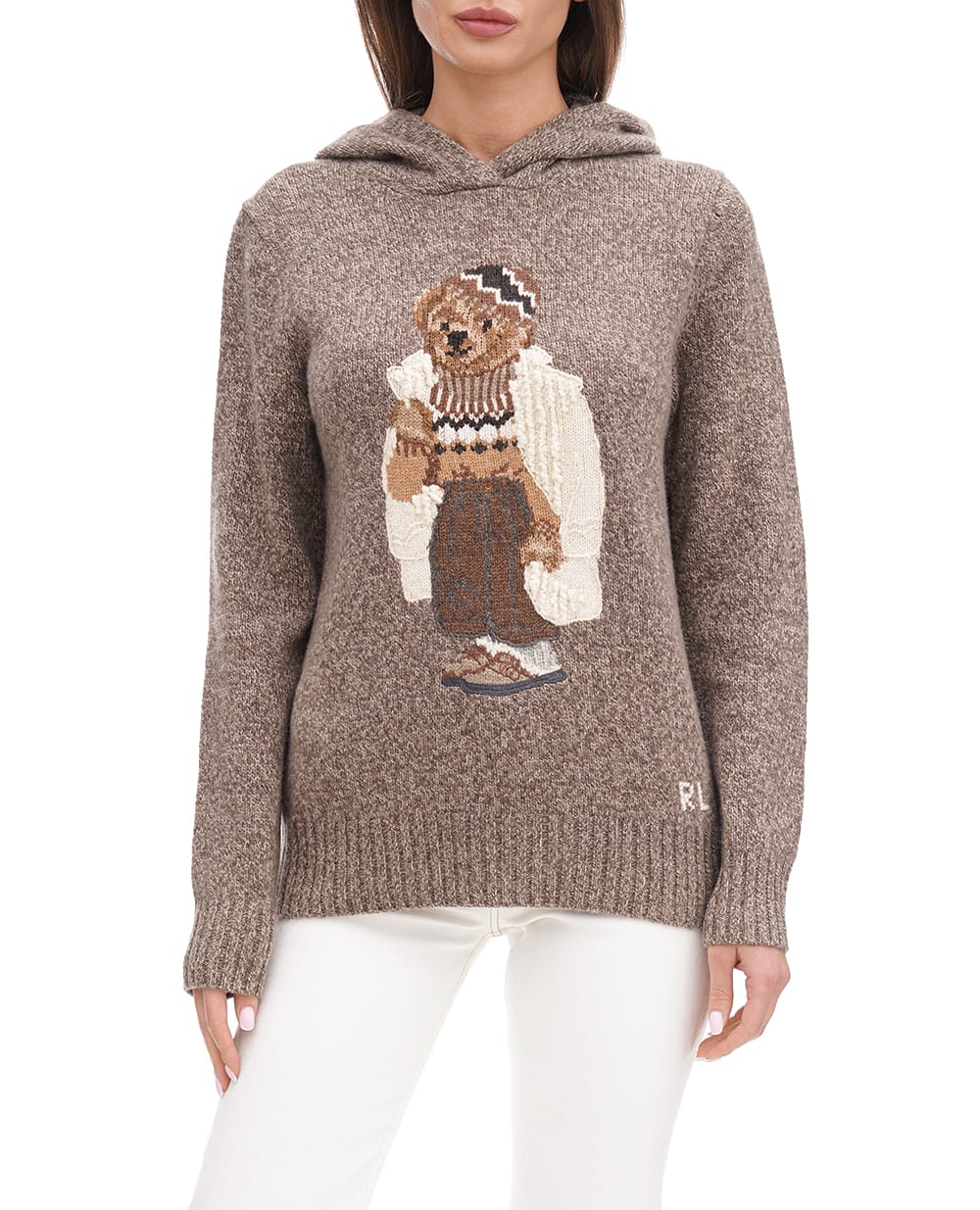 Худи вязаное Polo Bear Polo Ralph Lauren 211918275001, коричневый цвет • Купить в интернет-магазине Kameron