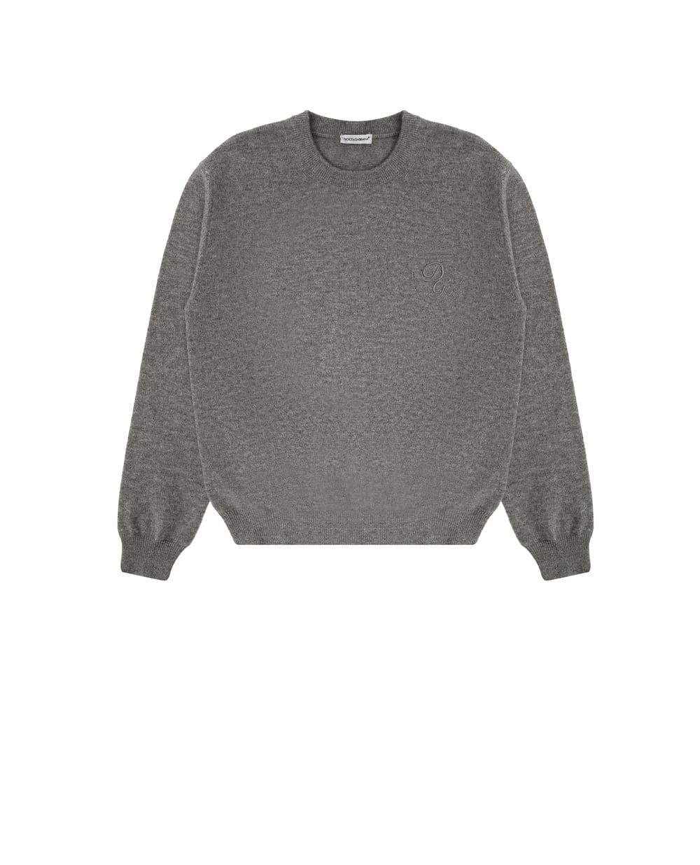 Детский кашемировый джемпер Dolce&Gabbana Kids L4KW22-JAW00-S, серый цвет • Купить в интернет-магазине Kameron