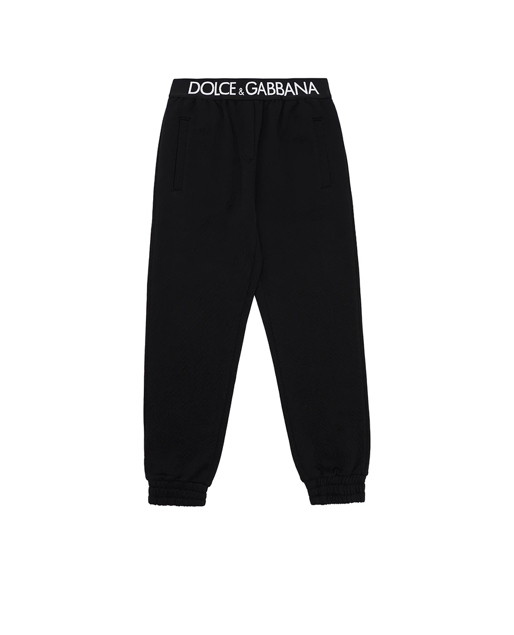 Детские спортивные брюки (костюм) Dolce&Gabbana Kids L5JP9G-G7E3Z-B, черный цвет • Купить в интернет-магазине Kameron