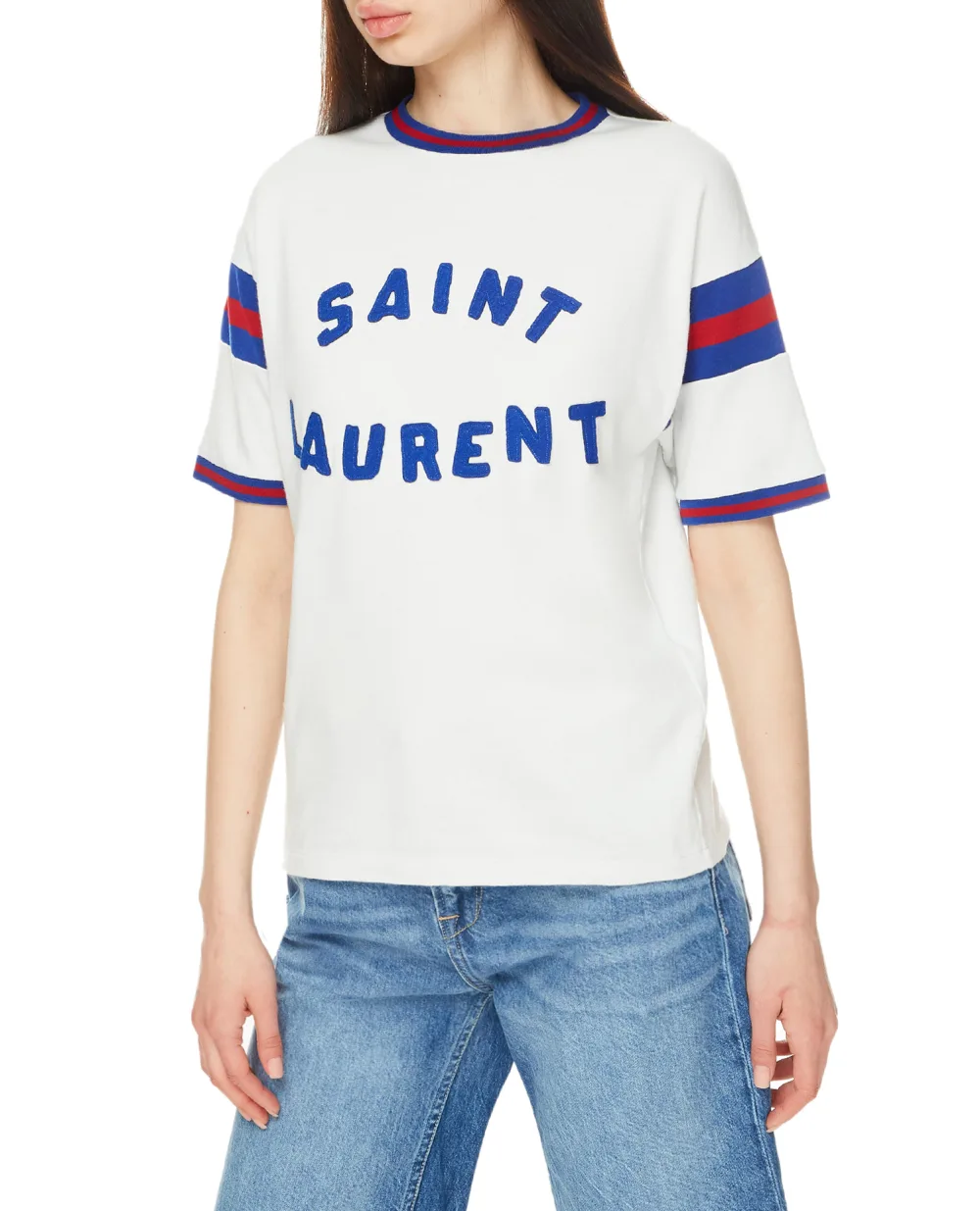 Футболка Saint Laurent 672869-Y36LO, белый цвет • Купить в интернет-магазине Kameron