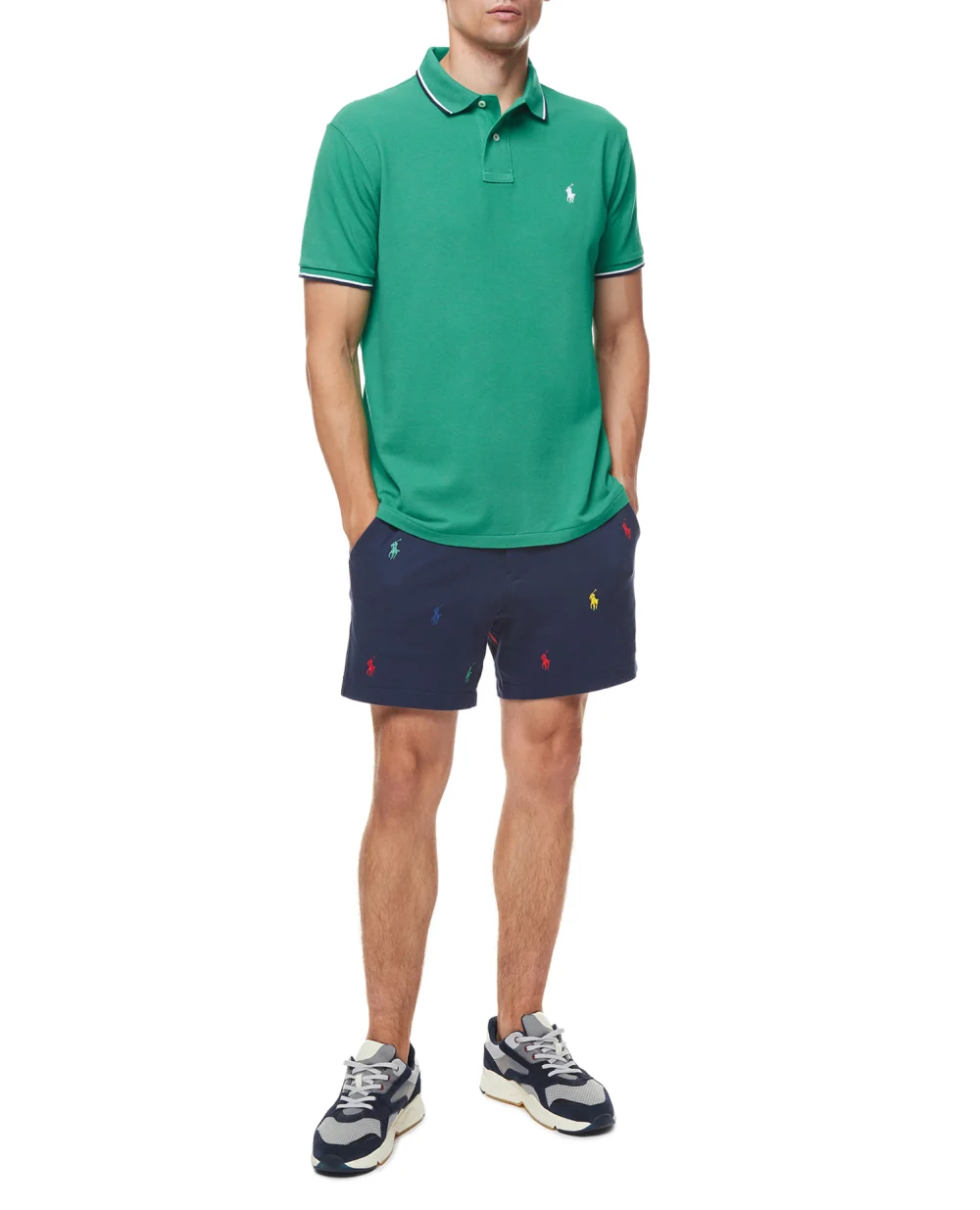 Поло Polo Ralph Lauren 710842621008, зеленый цвет • Купить в интернет-магазине Kameron