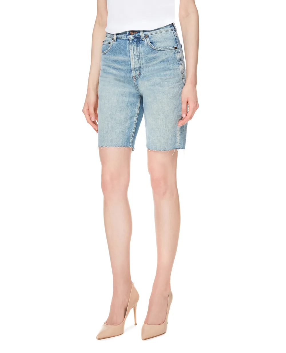 Шорты Saint Laurent 644079-YS862, синий цвет • Купить в интернет-магазине Kameron