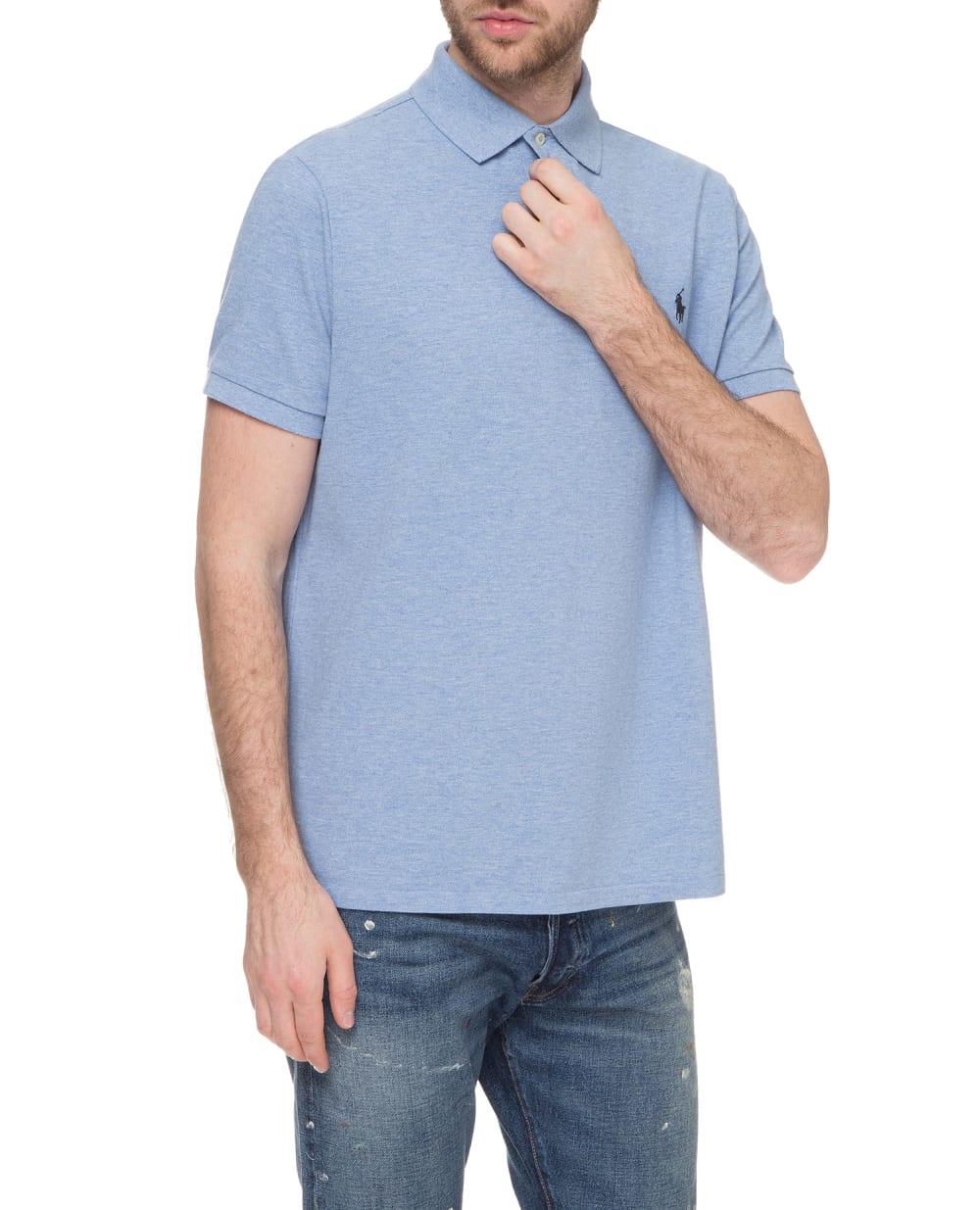 Поло Mesh Polo Ralph Lauren 710666998007, голубой цвет • Купить в интернет-магазине Kameron