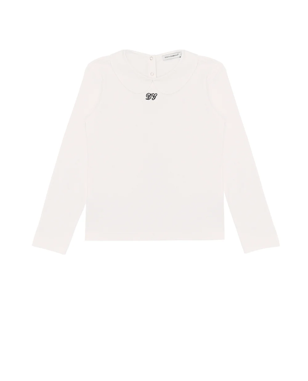 Детский лонгслив Dolce&Gabbana Kids L5JTFM-G7AX7-S, белый цвет • Купить в интернет-магазине Kameron