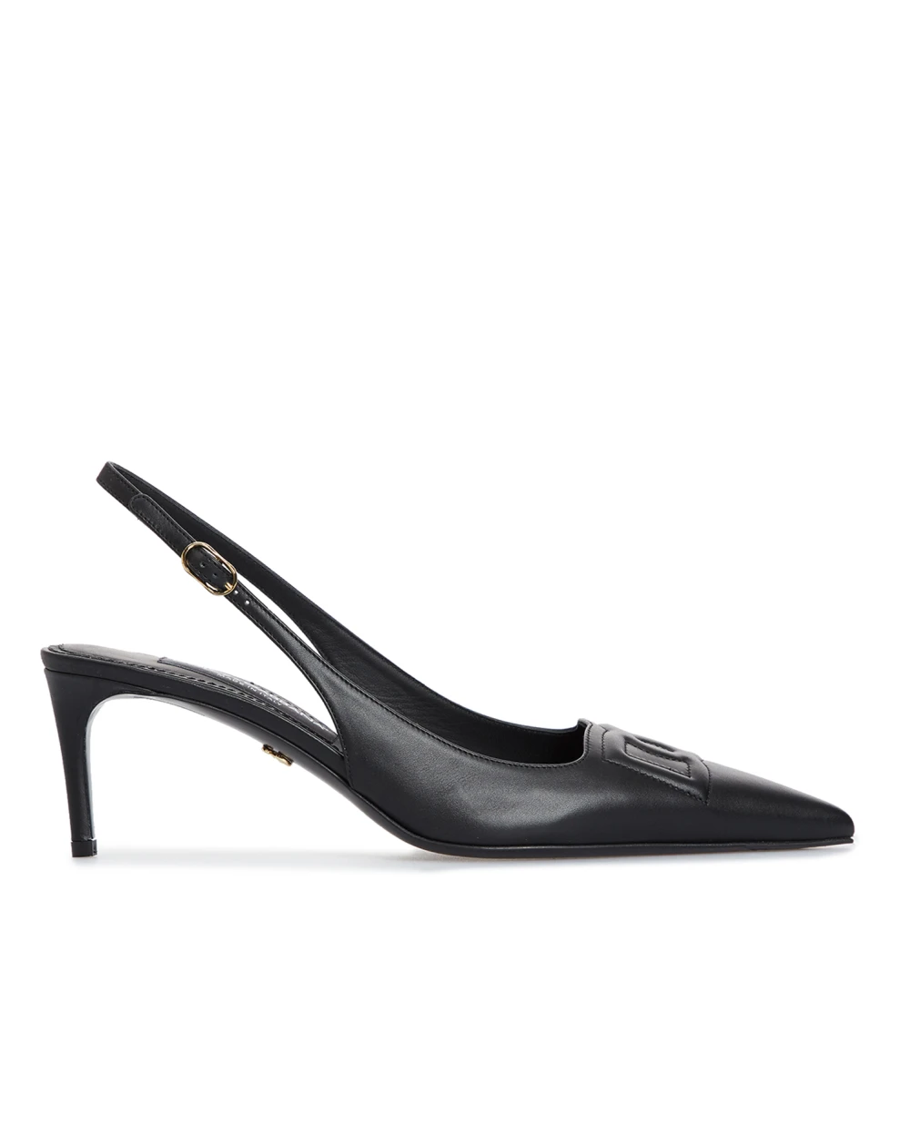 Кожаные слингбэки Dolce&Gabbana CG0676-AW576, черный цвет • Купить в интернет-магазине Kameron