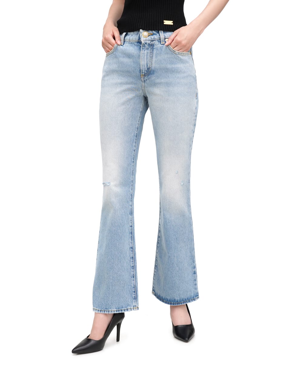 Джинси Balmain DF1MJ130DE53, блакитний колір • Купити в інтернет-магазині Kameron