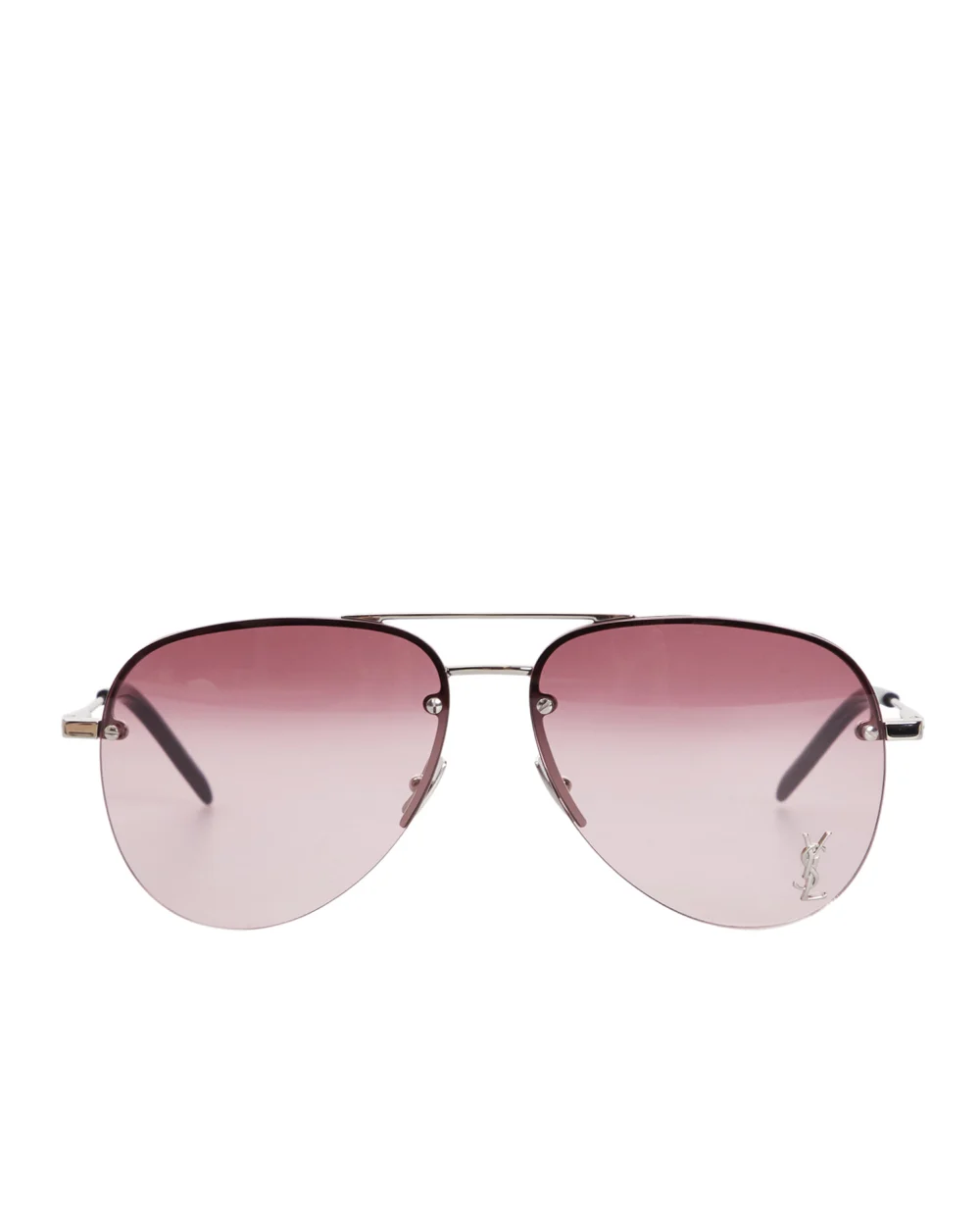 Солнцезащитные очки Saint Laurent SL CLASSIC 11 M-008, серебряный цвет • Купить в интернет-магазине Kameron