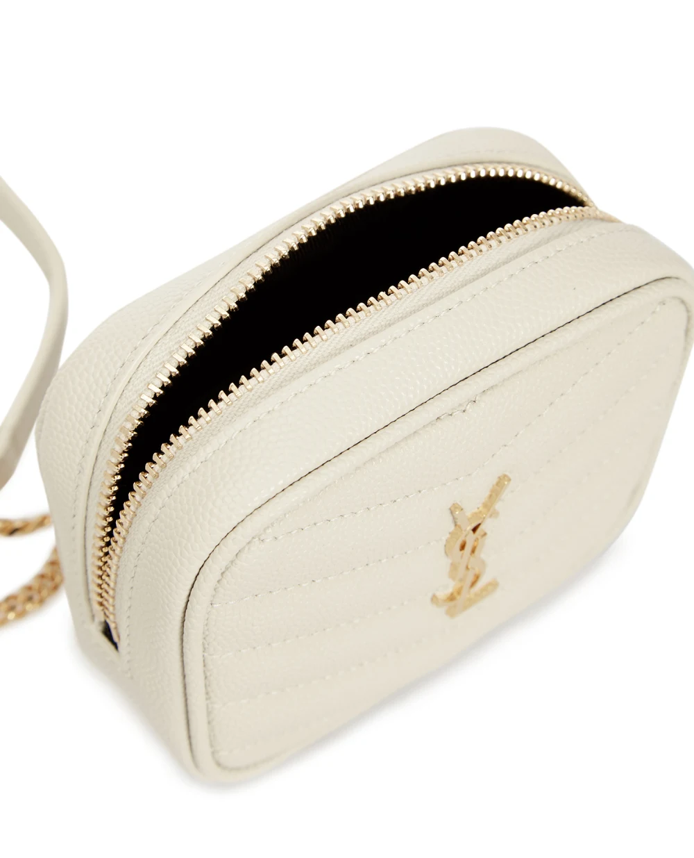 Кожаная сумка  Baby Lou Saint Laurent 657495-1GF01, белый цвет • Купить в интернет-магазине Kameron
