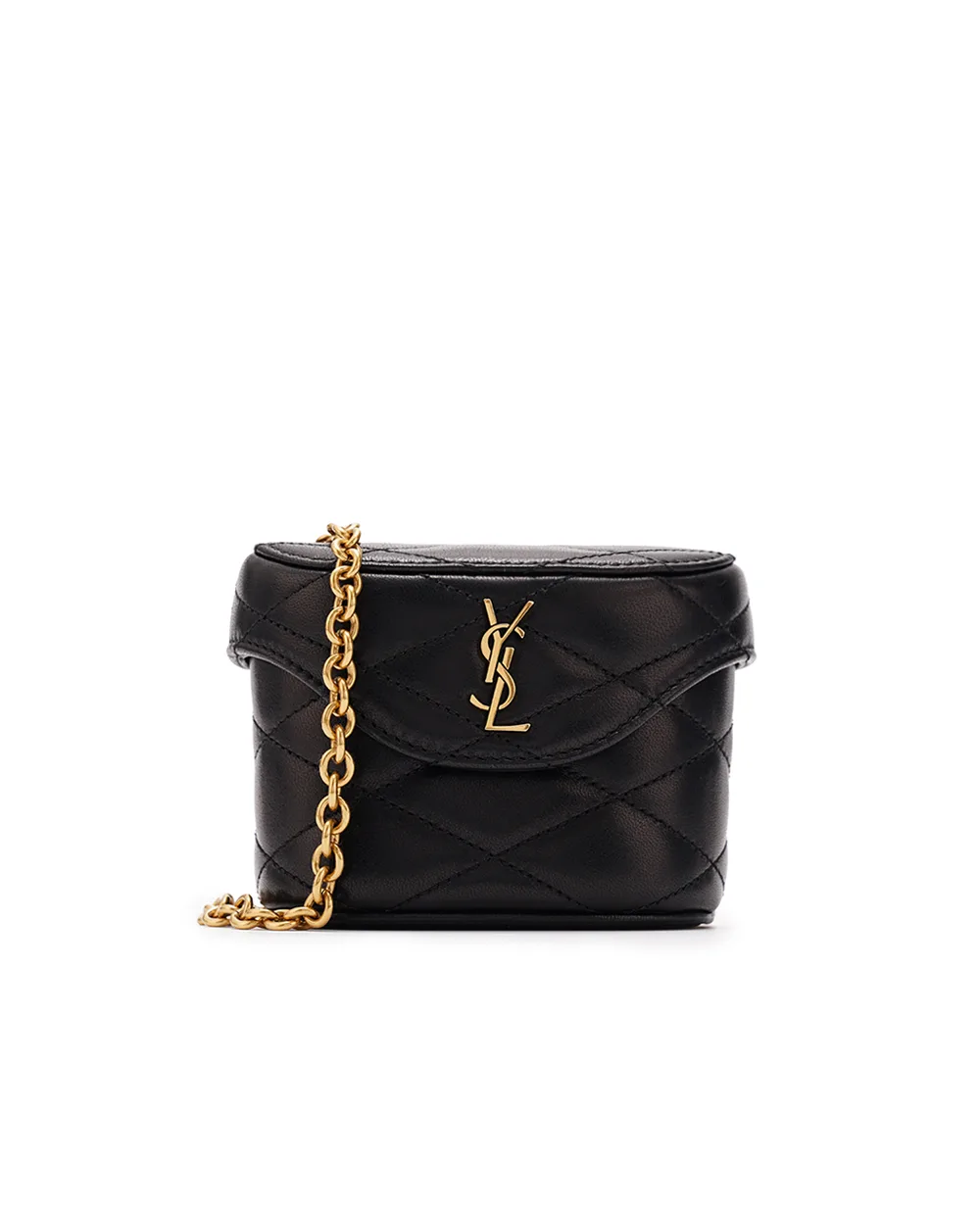 Кожаная сумка June Micro Box Saint Laurent 766793-1EL07, черный цвет • Купить в интернет-магазине Kameron