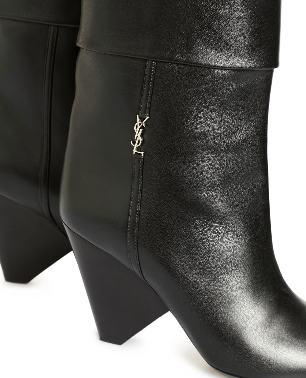 Кожаные ботильоны Niki Saint Laurent 678534-AAABA, черный цвет • Купить в интернет-магазине Kameron