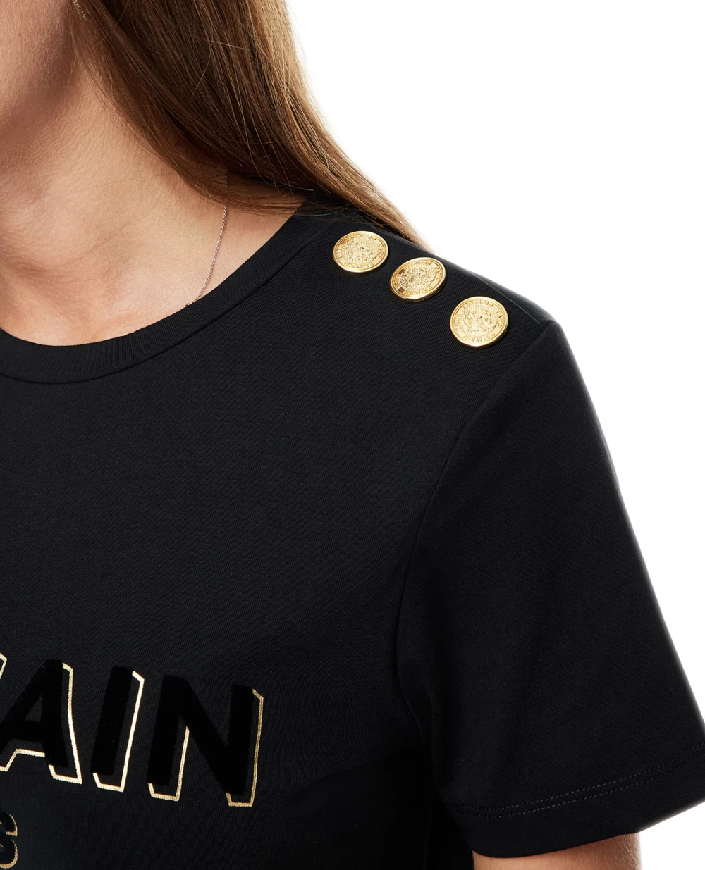 Футболка Balmain AF1EF005BC07, черный цвет • Купить в интернет-магазине Kameron