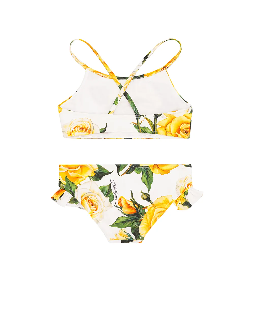 Детский купальник Dolce&Gabbana Kids L5J833-FSG5V-B, желтый цвет • Купить в интернет-магазине Kameron