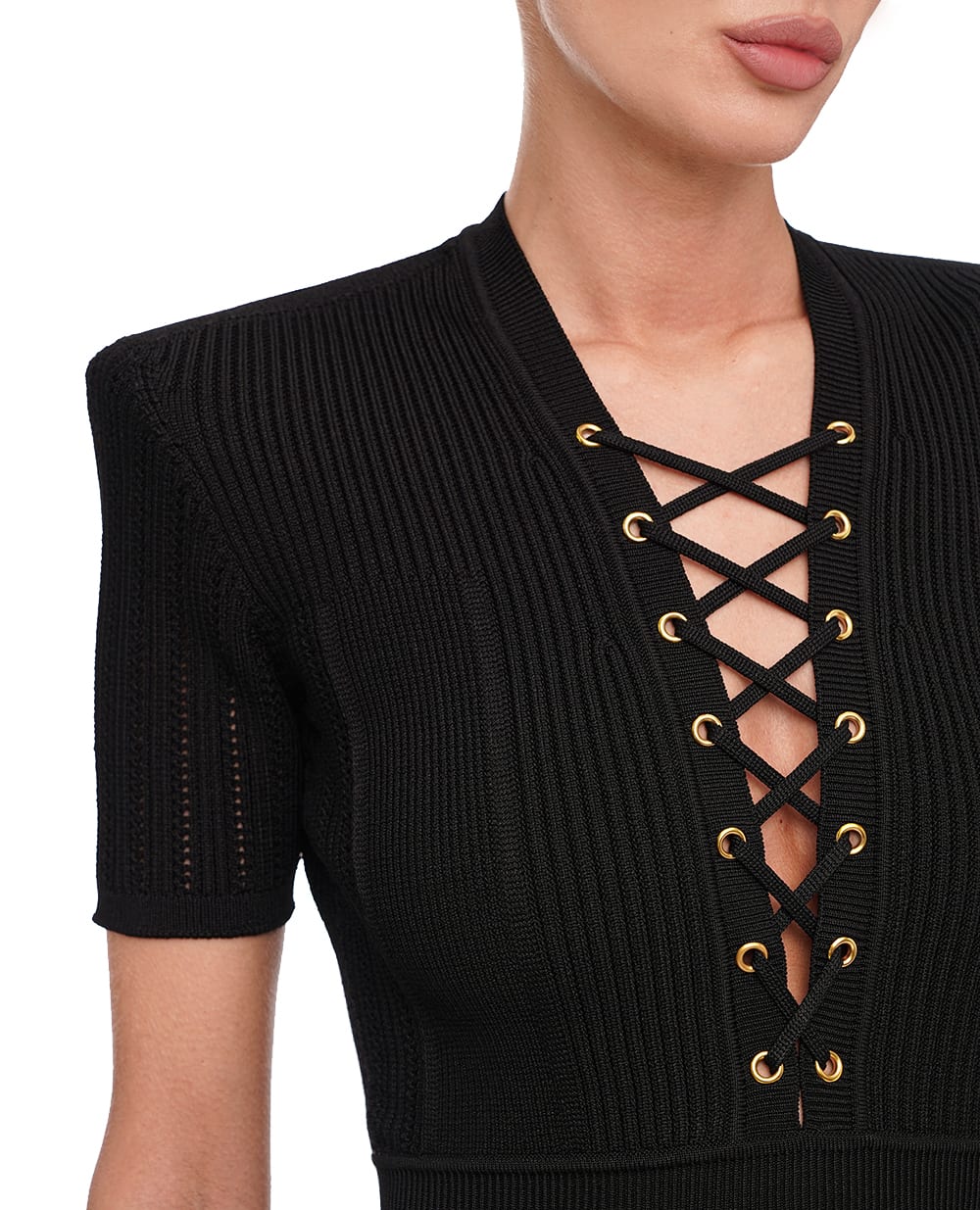 Сукня Balmain CF1R6031KF24, чорний колір • Купити в інтернет-магазині Kameron
