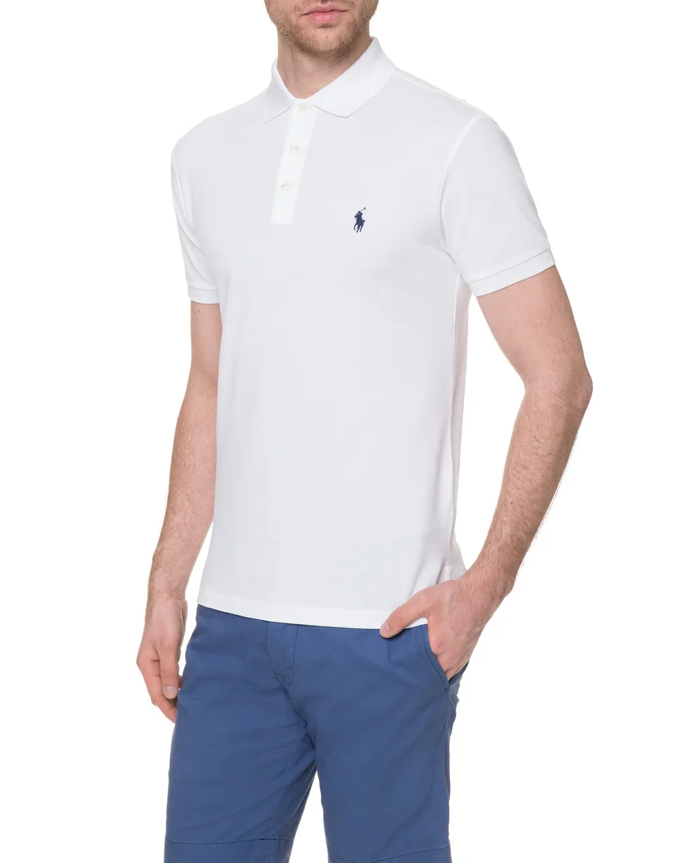 Поло Mesh Polo Ralph Lauren 710541705008, белый цвет • Купить в интернет-магазине Kameron