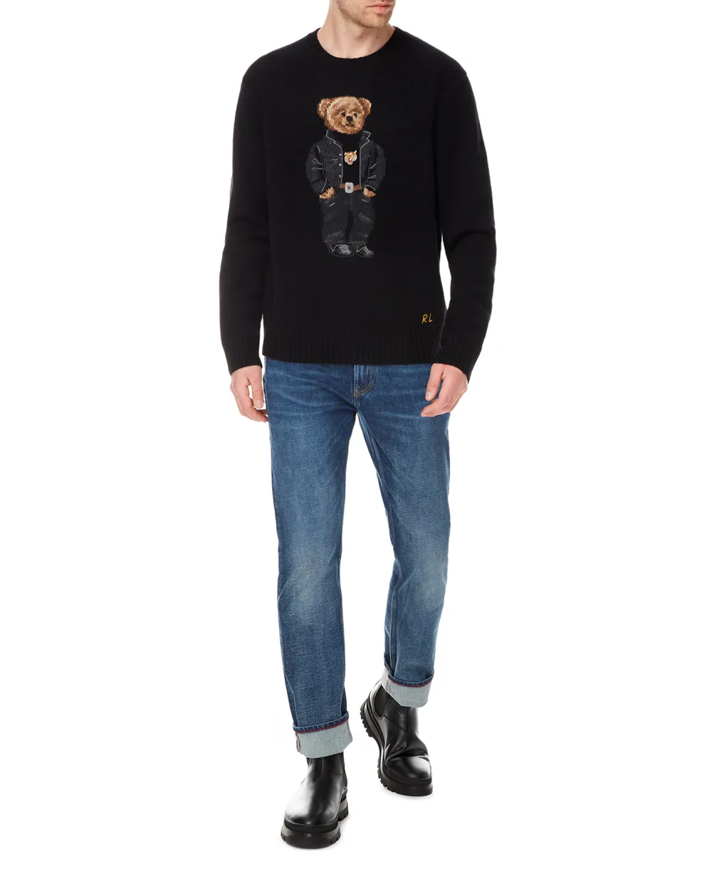 Шерстяной свитер Polo Ralph Lauren 710857281001, черный цвет • Купить в интернет-магазине Kameron