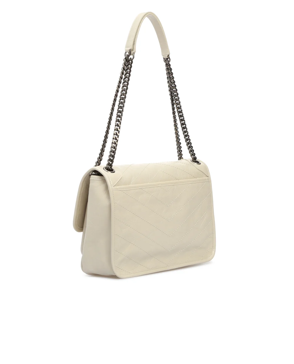 Кожаная сумка Niki Medium Saint Laurent 498894-0EN04-, белый цвет • Купить в интернет-магазине Kameron