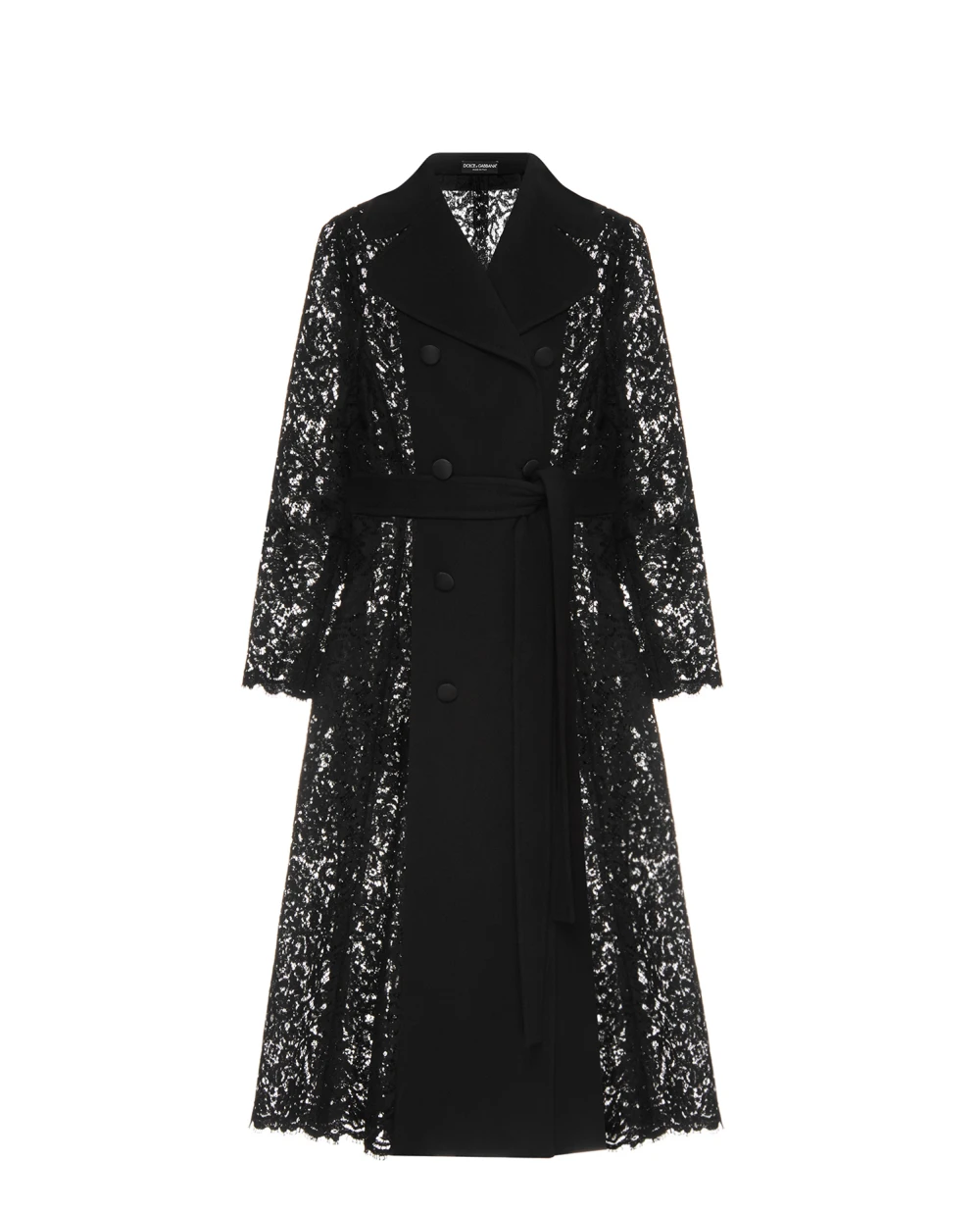 Кружевное пальто Dolce&Gabbana F0AD2T-HLMTB, черный цвет • Купить в интернет-магазине Kameron