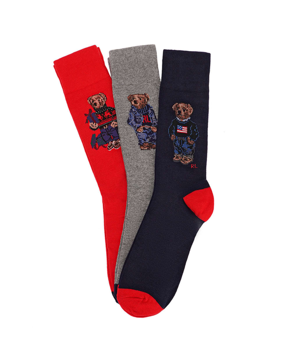 Носки Polo Bear (3 пары) Polo Ralph Lauren 449929122001, разноцветный цвет • Купить в интернет-магазине Kameron