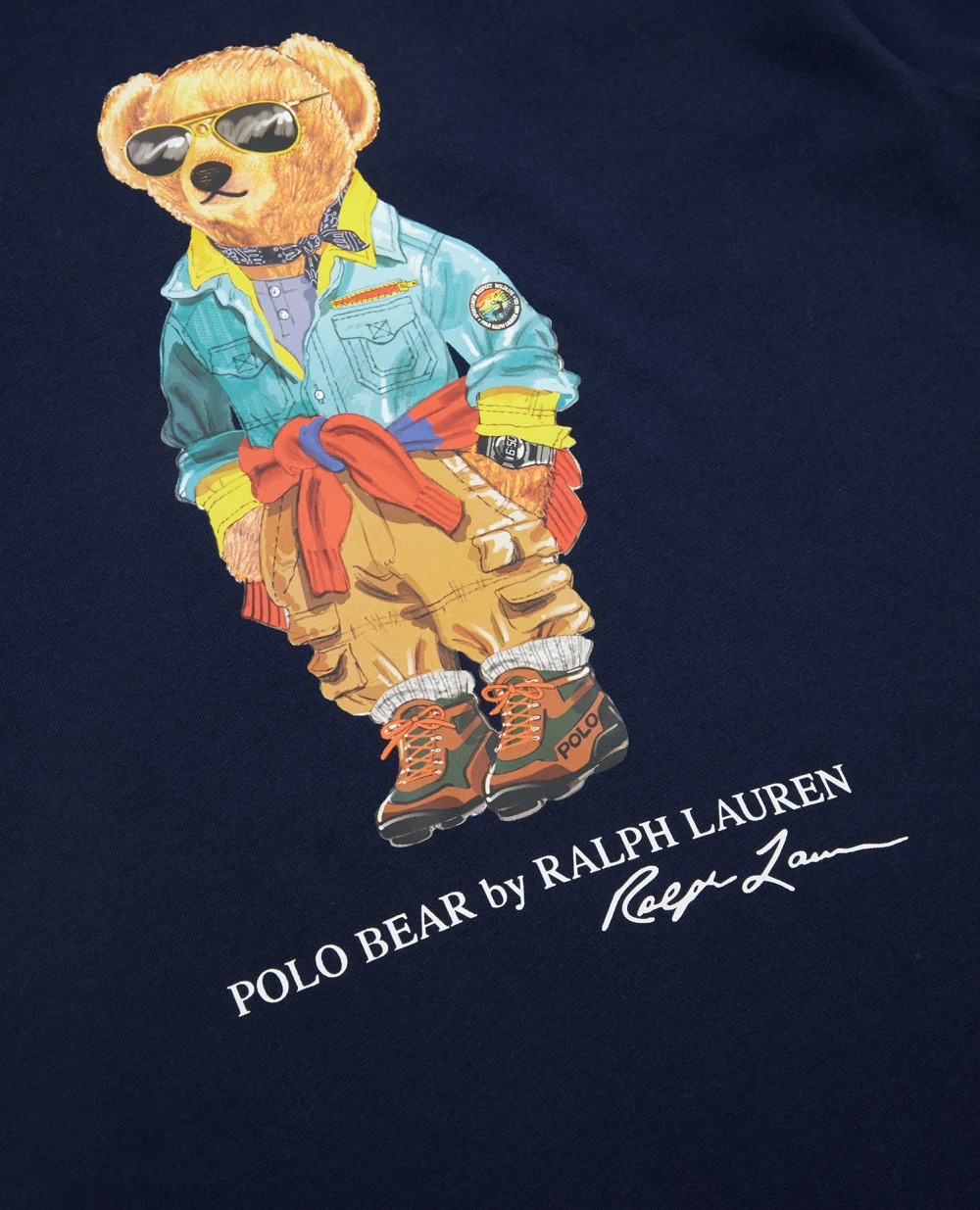 Детская футболка Polo Bear Polo Ralph Lauren Kids 323853828013, темно-синий цвет • Купить в интернет-магазине Kameron