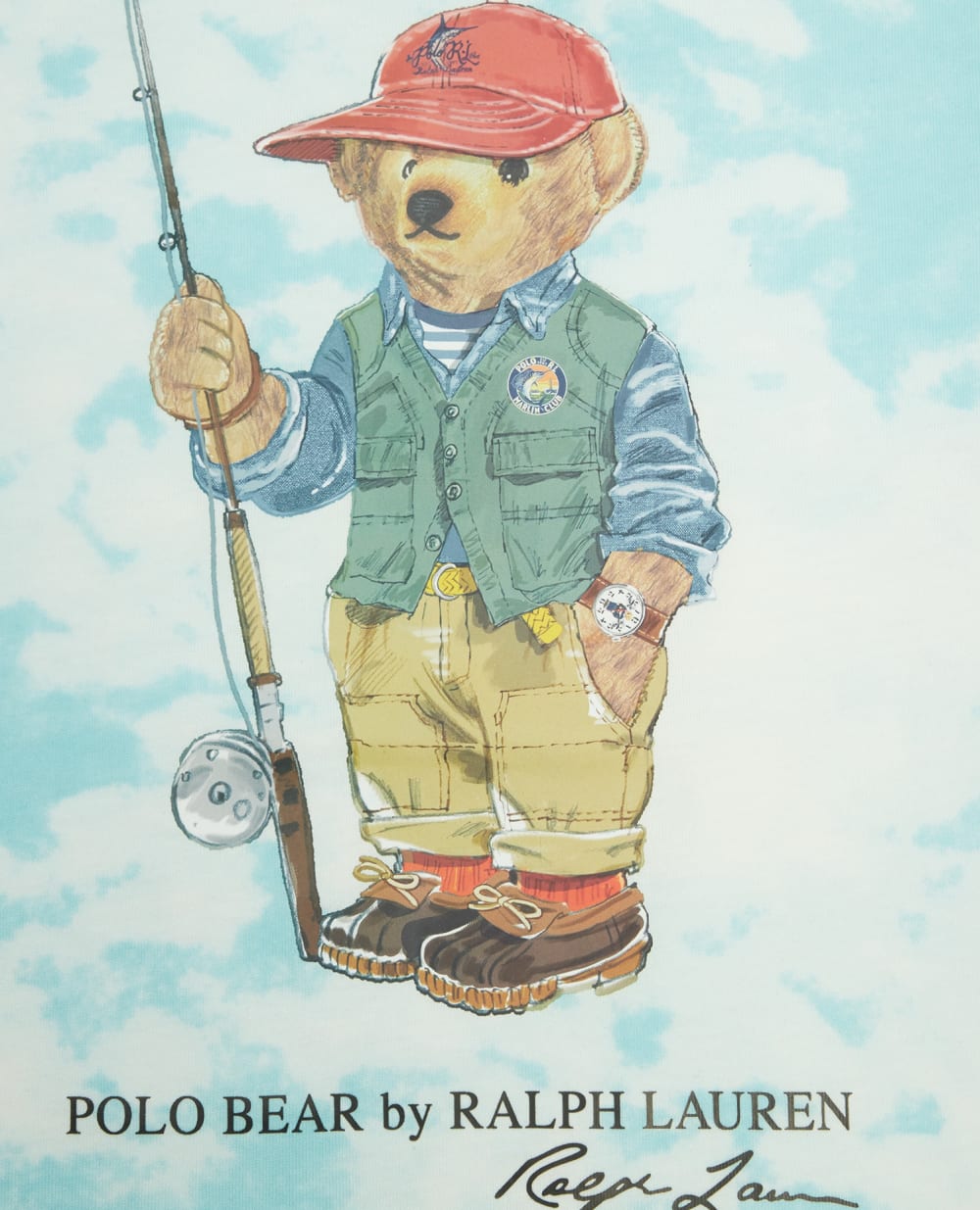 Детская футболка Polo Bear Polo Ralph Lauren Kids 323905257001, голубой цвет • Купить в интернет-магазине Kameron