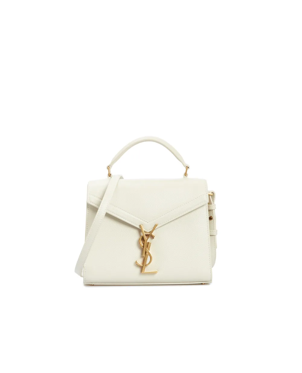 Кожаная сумка Cassandra Mini Saint Laurent 623930-BOW0W-, белый цвет • Купить в интернет-магазине Kameron