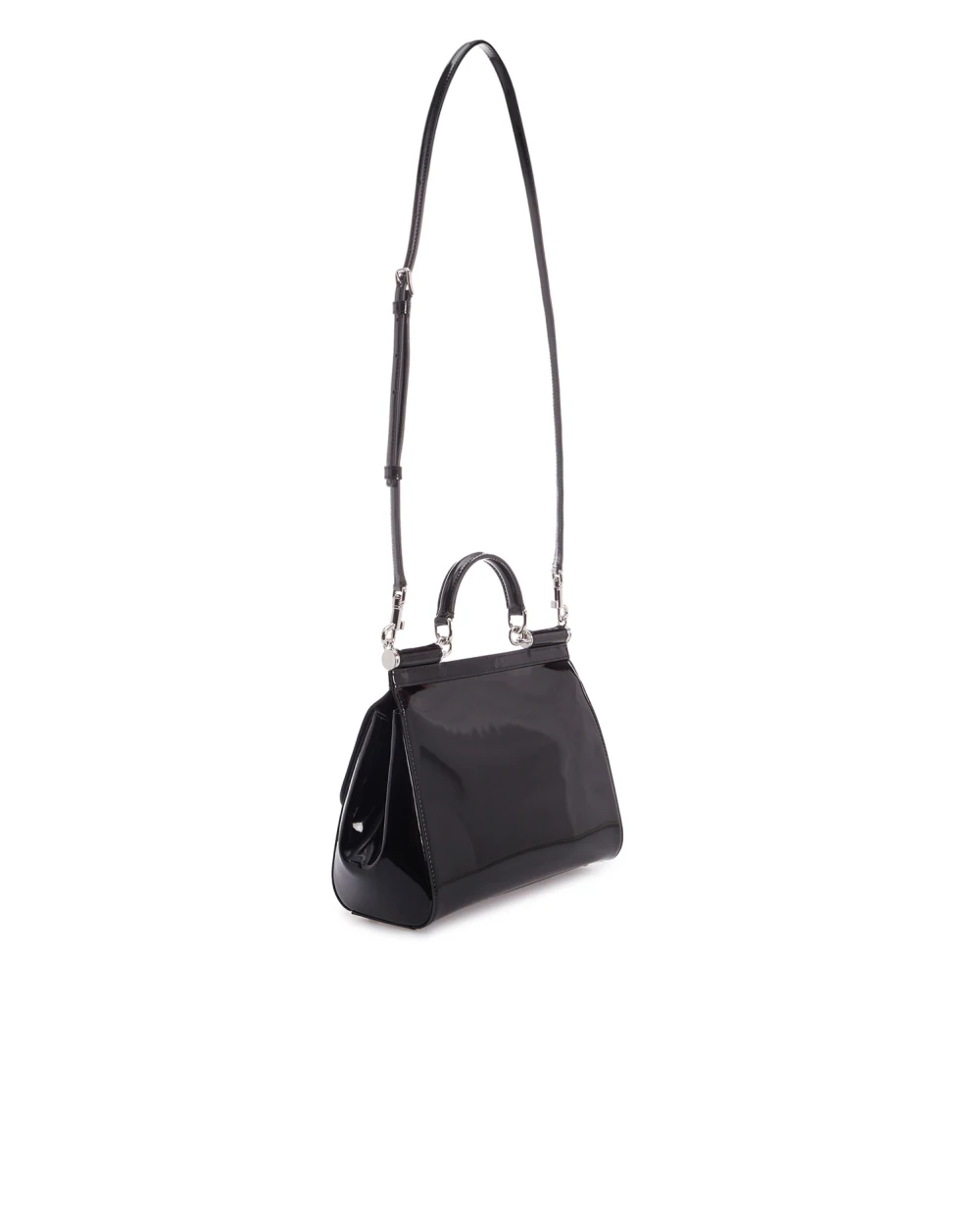 Кожаная сумка Sicily Large Dolce&Gabbana BB6002-AI413, черный цвет • Купить в интернет-магазине Kameron
