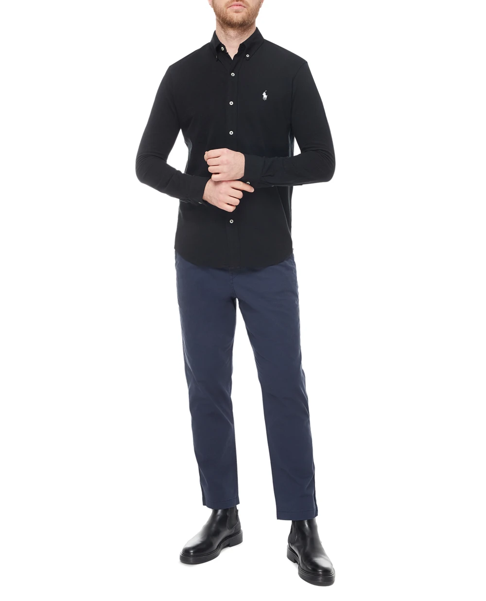 Рубашка Polo Ralph Lauren 710654408089, черный цвет • Купить в интернет-магазине Kameron