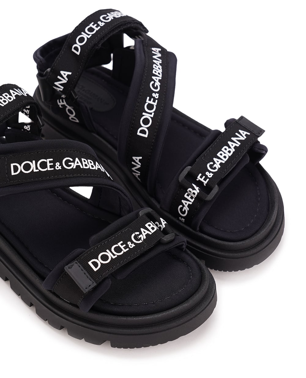 Детские сандалии Dolce&Gabbana Kids DA5205-AB028-L, черный цвет • Купить в интернет-магазине Kameron