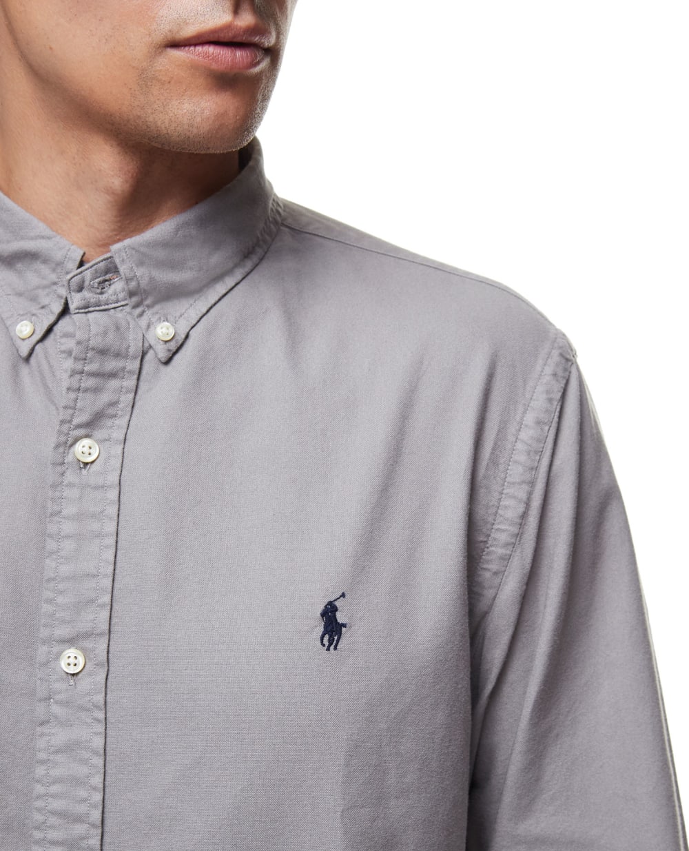 Рубашка Polo Ralph Lauren 710804257004, серый цвет • Купить в интернет-магазине Kameron