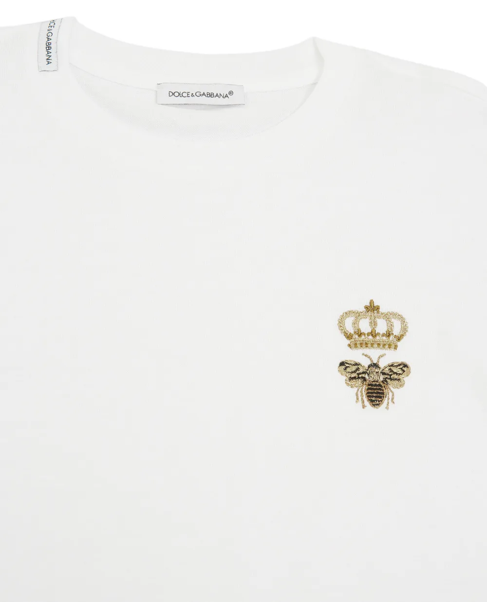 Футболка Dolce&Gabbana Kids L4JTCQ-G7YGN-B, белый цвет • Купить в интернет-магазине Kameron