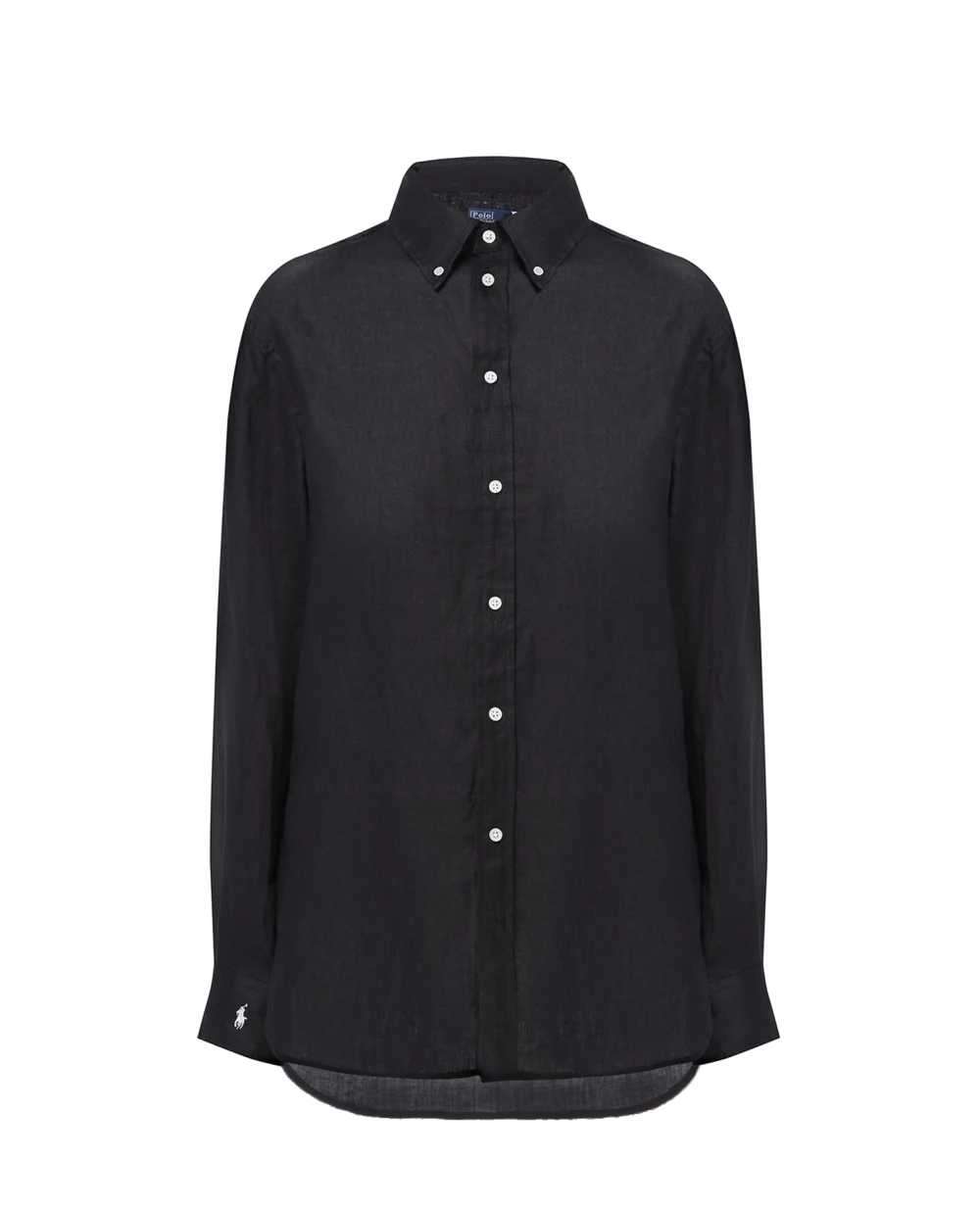 Льняная рубашка Polo Ralph Lauren 211892370009, черный цвет • Купить в интернет-магазине Kameron