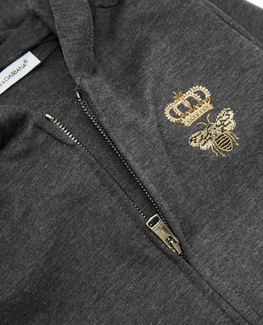 Худи Dolce&Gabbana Kids L1JWAZ-G7A6D, серый цвет • Купить в интернет-магазине Kameron