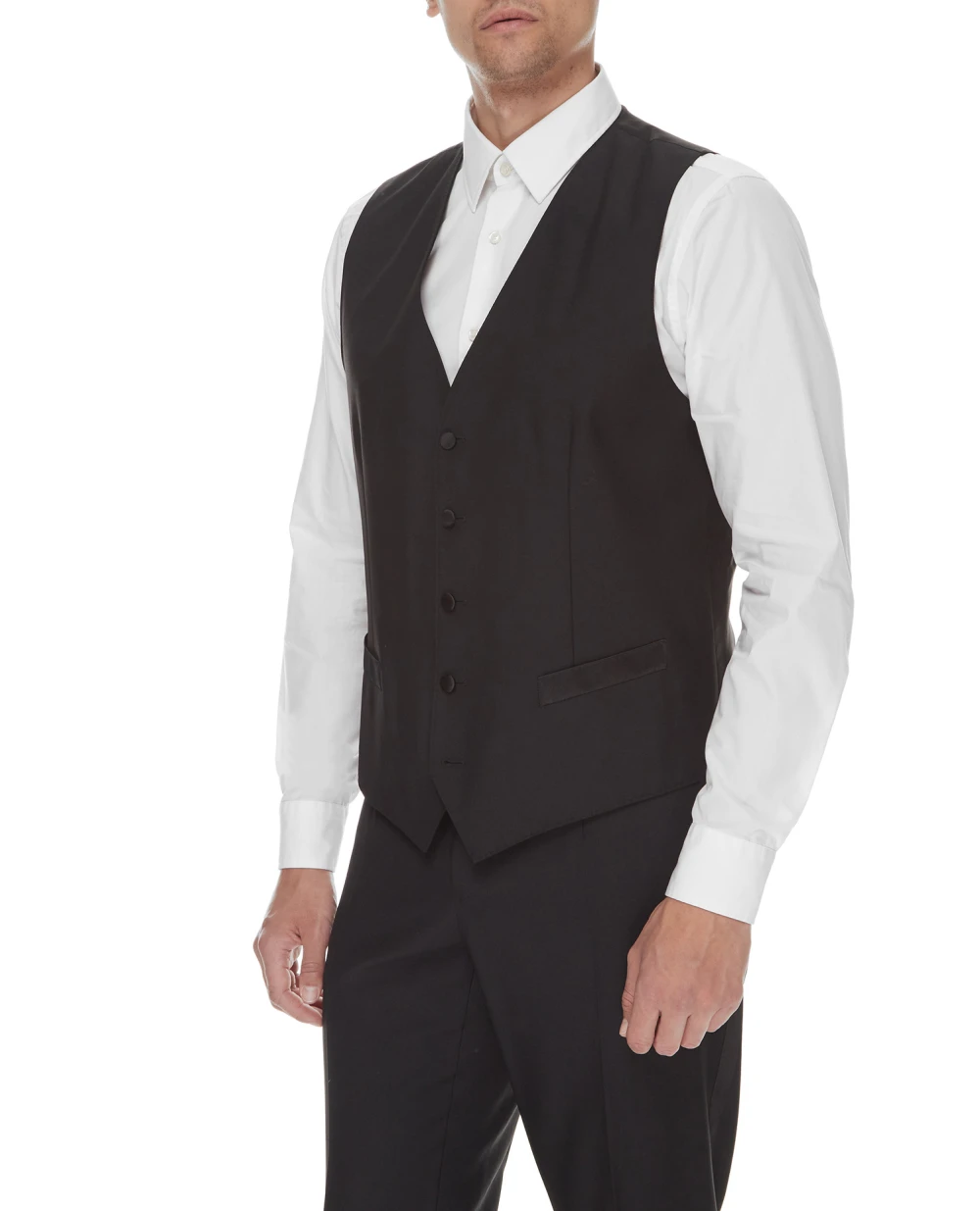 Шерстяной костюм Martini (пиджак, жилет, брюки) Dolce&Gabbana GK2WMT-FU2Z8, черный цвет • Купить в интернет-магазине Kameron