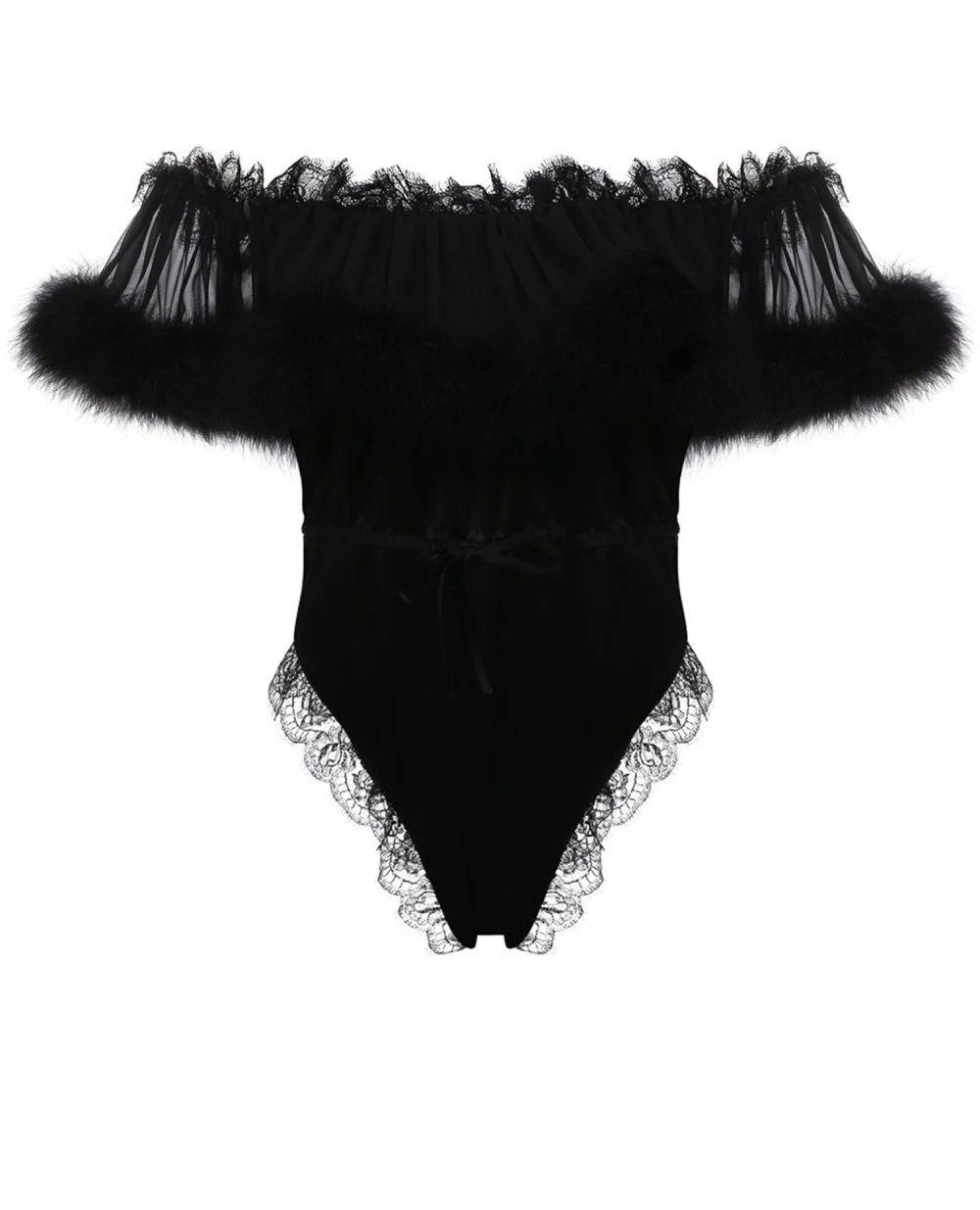 Шелковое боди Saint Laurent 650969-Y070N, черный цвет • Купить в интернет-магазине Kameron