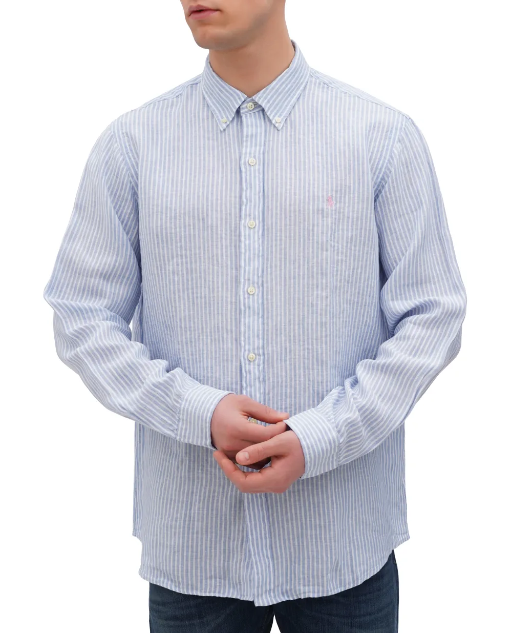 Льняная рубашка Polo Ralph Lauren 710740807001, белый цвет • Купить в интернет-магазине Kameron
