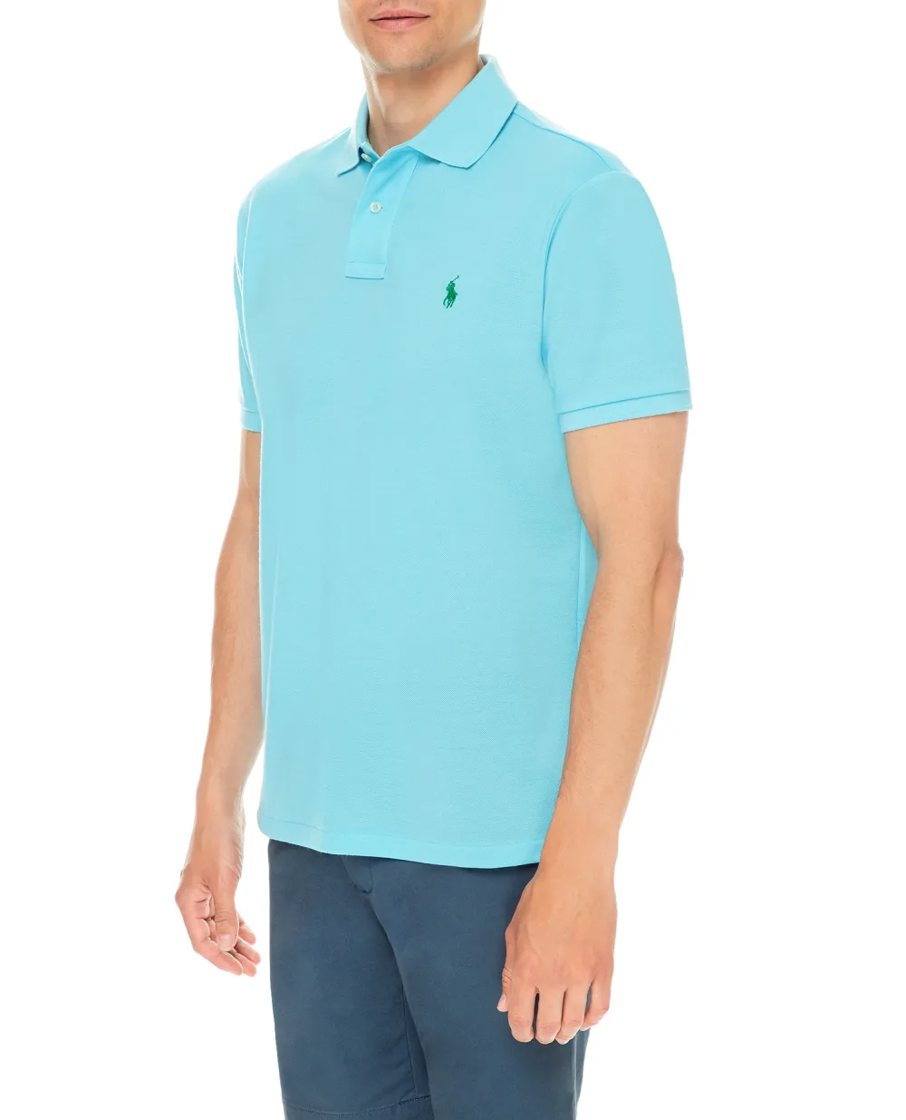 Поло Polo Ralph Lauren 710804077026, голубой цвет • Купить в интернет-магазине Kameron