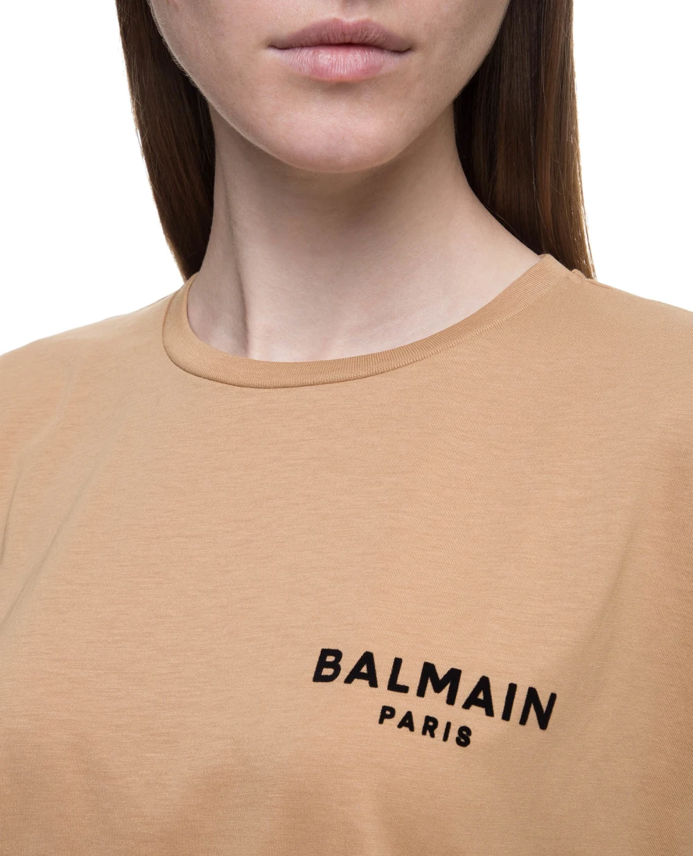 Футболка Balmain TF11351I382, бежевый цвет • Купить в интернет-магазине Kameron