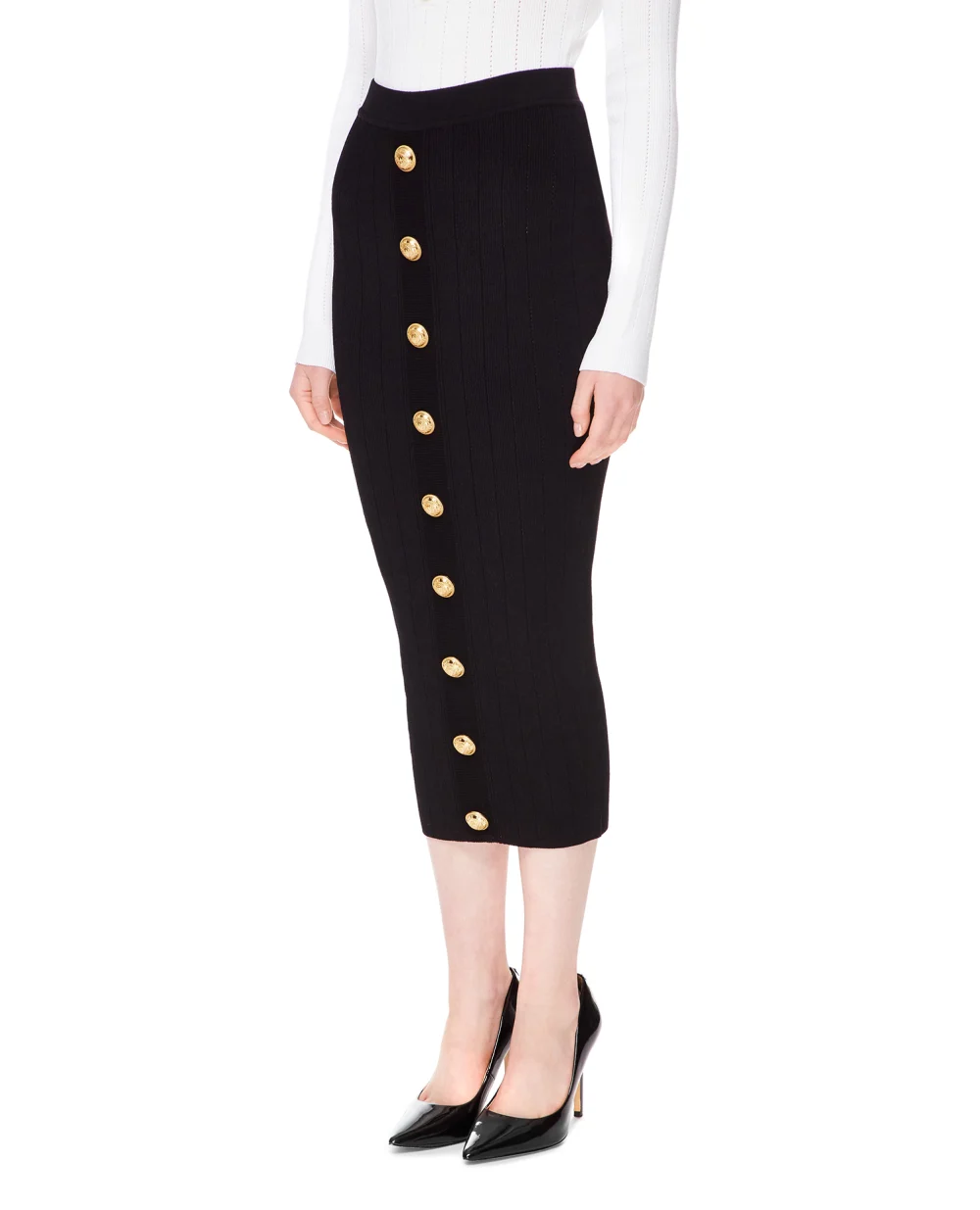 Юбка Balmain YF1LD066KB07, черный цвет • Купить в интернет-магазине Kameron