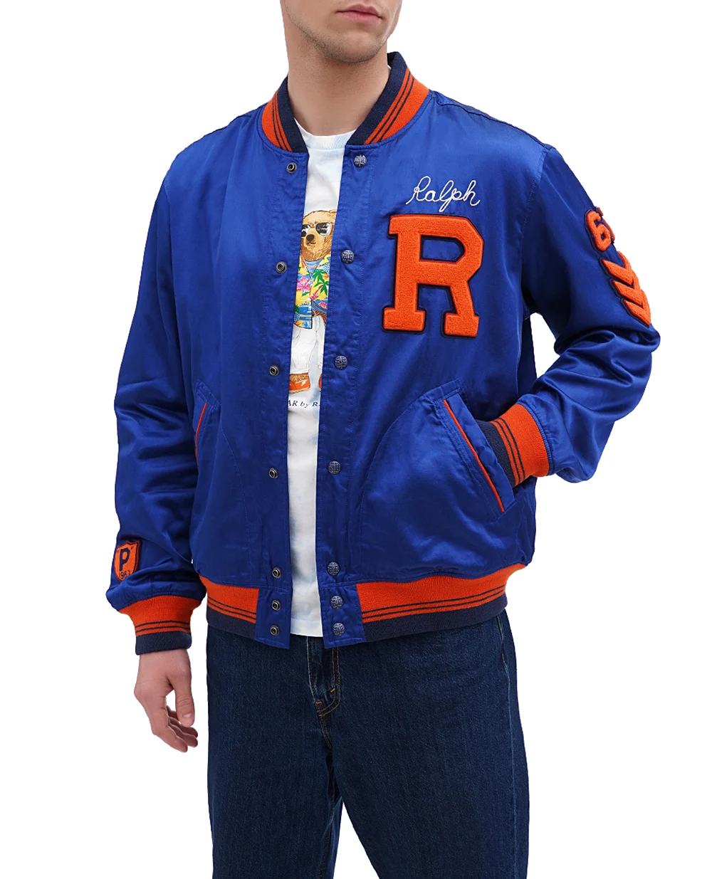 Бомбер Polo Ralph Lauren 710928558001, синий цвет • Купить в интернет-магазине Kameron