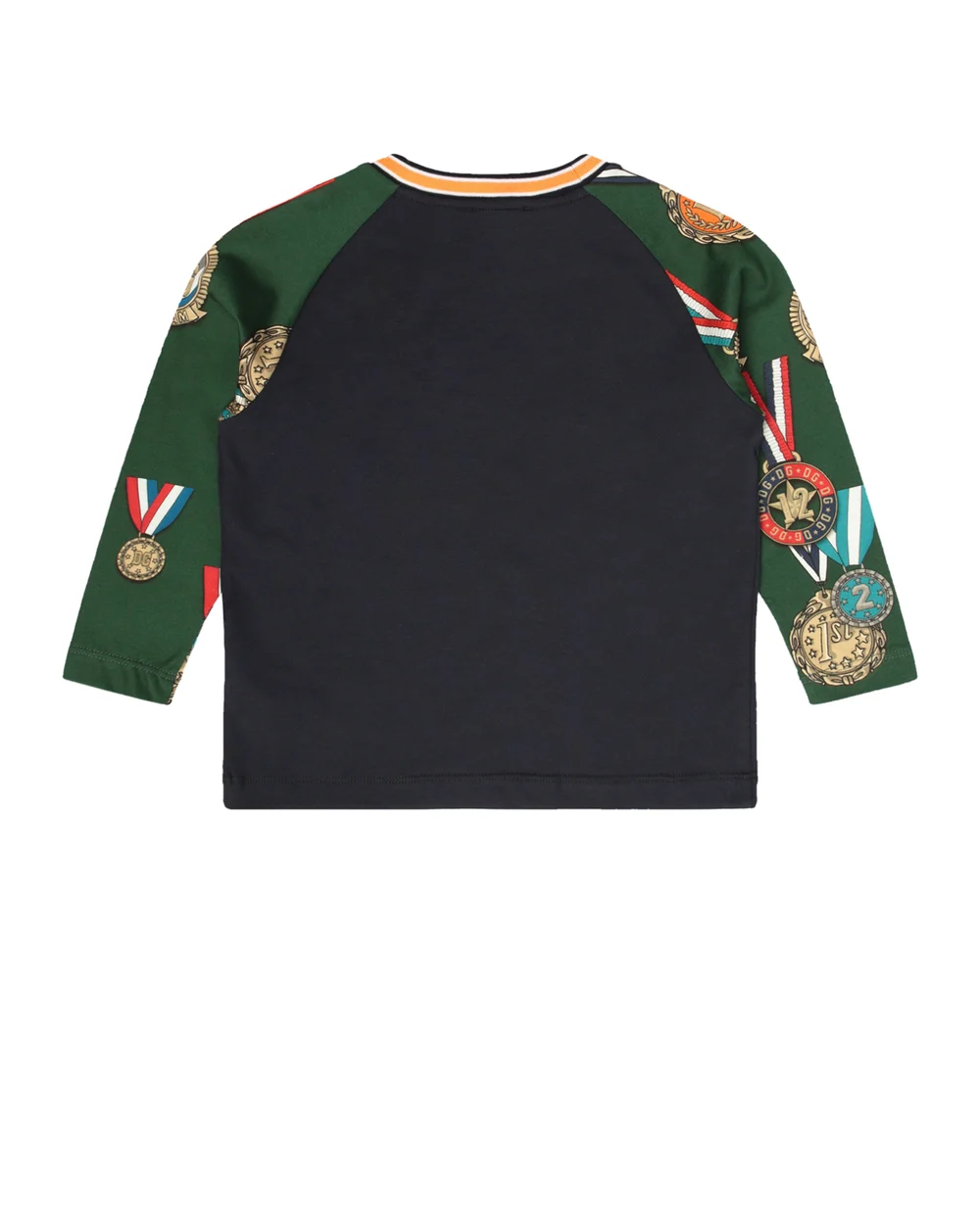 Лонгслив Dolce&Gabbana Kids L4JTBR-G7WYX-B, синий цвет • Купить в интернет-магазине Kameron