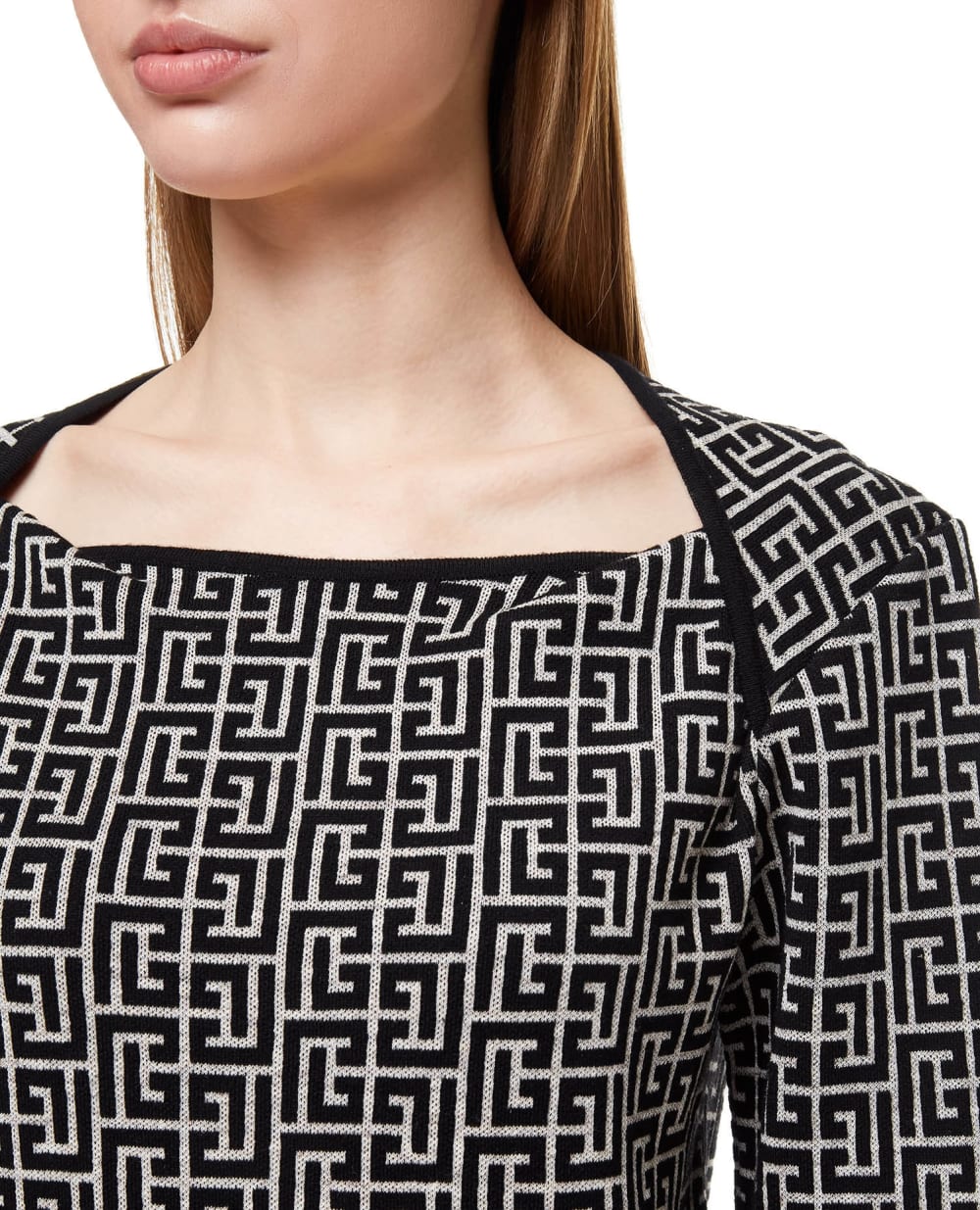 Шерстяной джемпер Balmain VF0KD010K256, черный цвет • Купить в интернет-магазине Kameron
