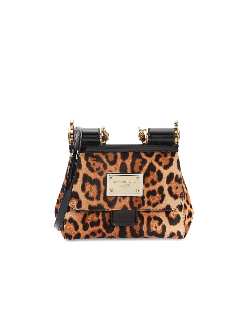 Кожаная сумка Sicily Dolce&Gabbana BB7018-AQ291, коричневый цвет • Купить в интернет-магазине Kameron
