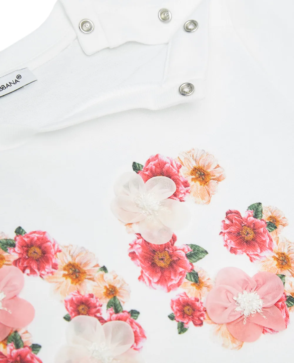 Детская футболка Dolce&Gabbana Kids L2JTBL-G7XMC, белый цвет • Купить в интернет-магазине Kameron