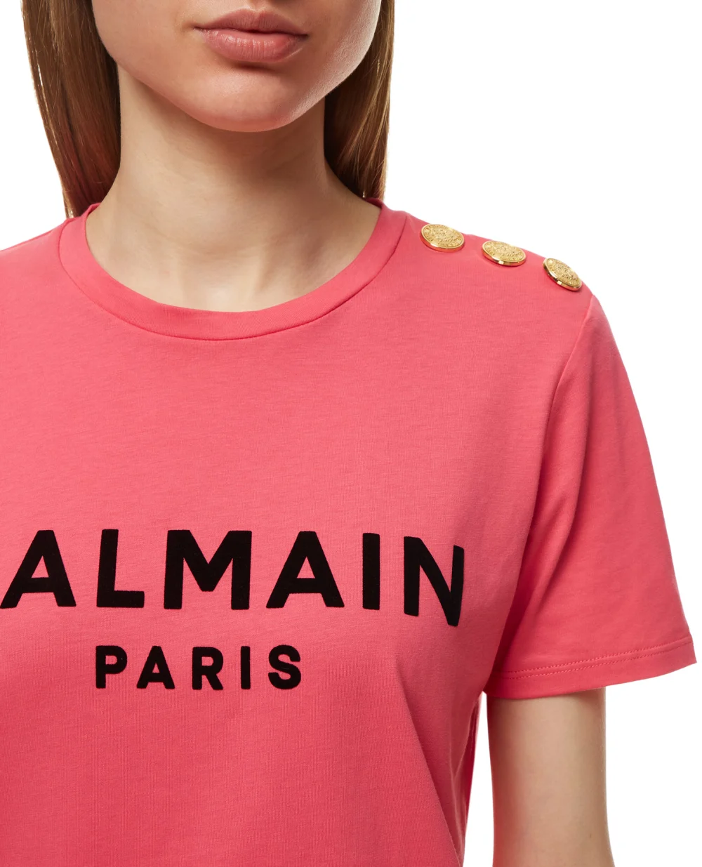Футболка Balmain VF0EF005B044, розовый цвет • Купить в интернет-магазине Kameron